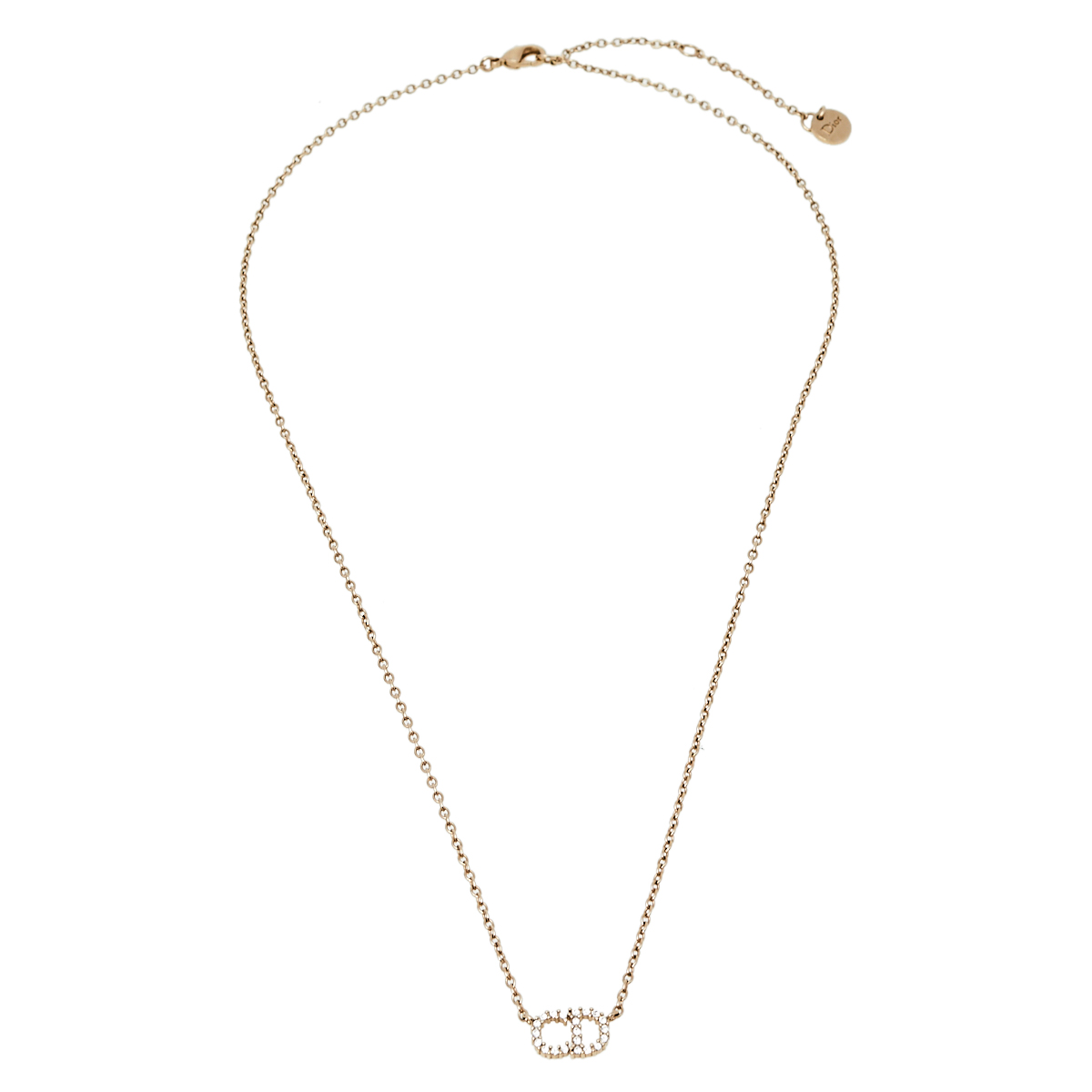 

Dior Gold Tone Crystal Clair D Lune Necklace