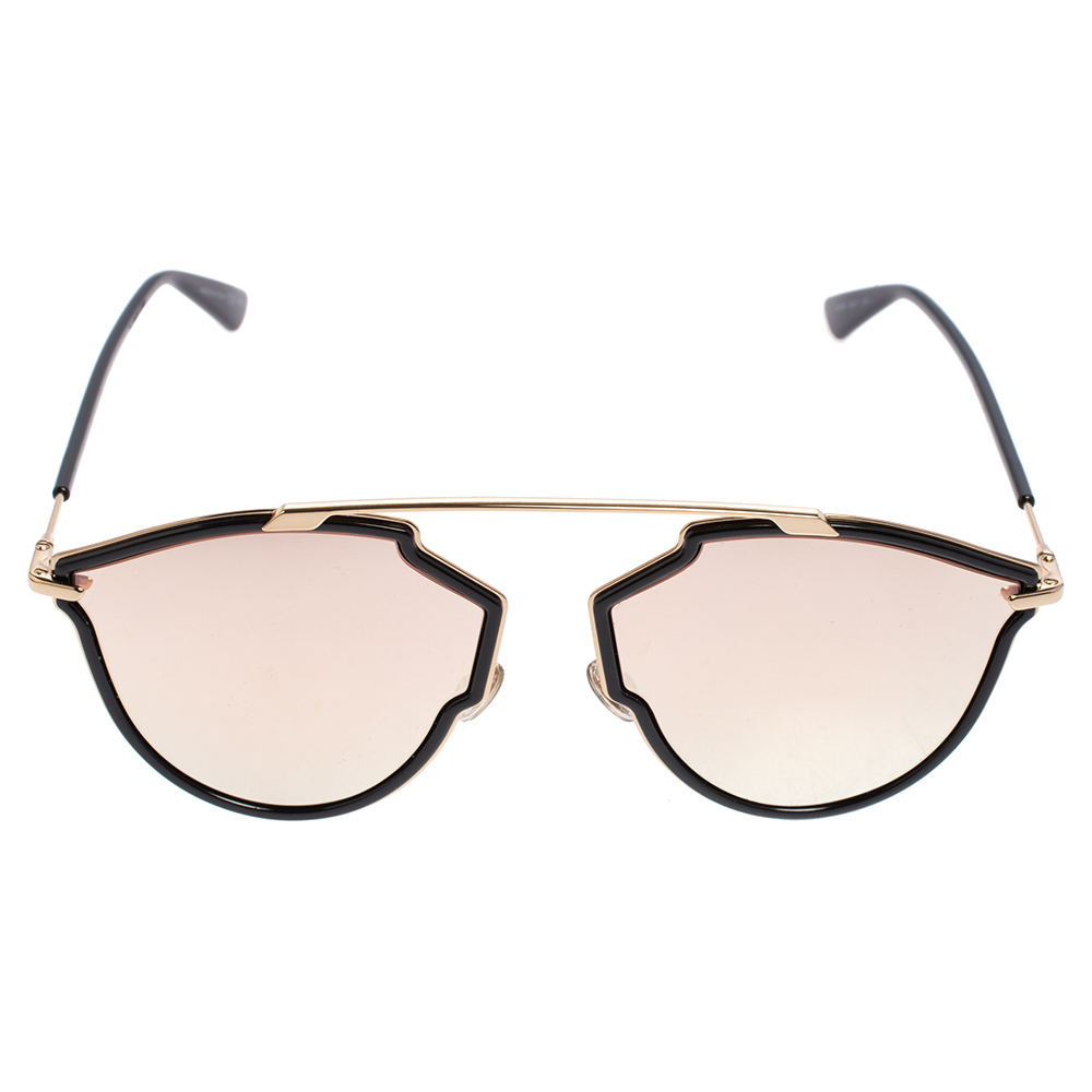 

Dior Gold Tone/Black DiorSoRealRise Mirrored Sunglasses