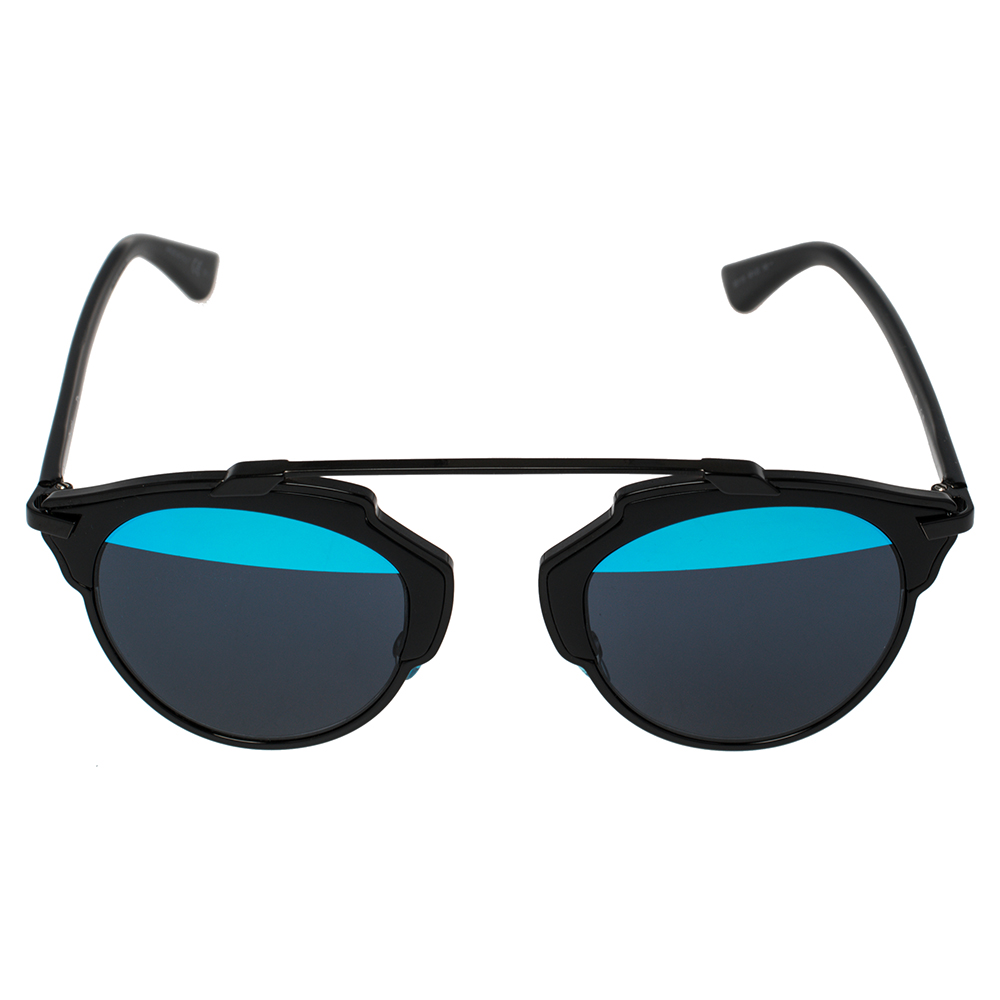 

Dior Black/Half Mirror Blue DiorSoReal Sunglasses