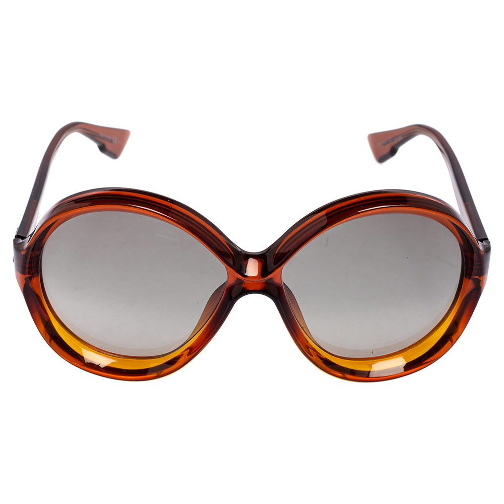 

Dior Brown Acetate Bianca Gradient Oversized Sunglasses