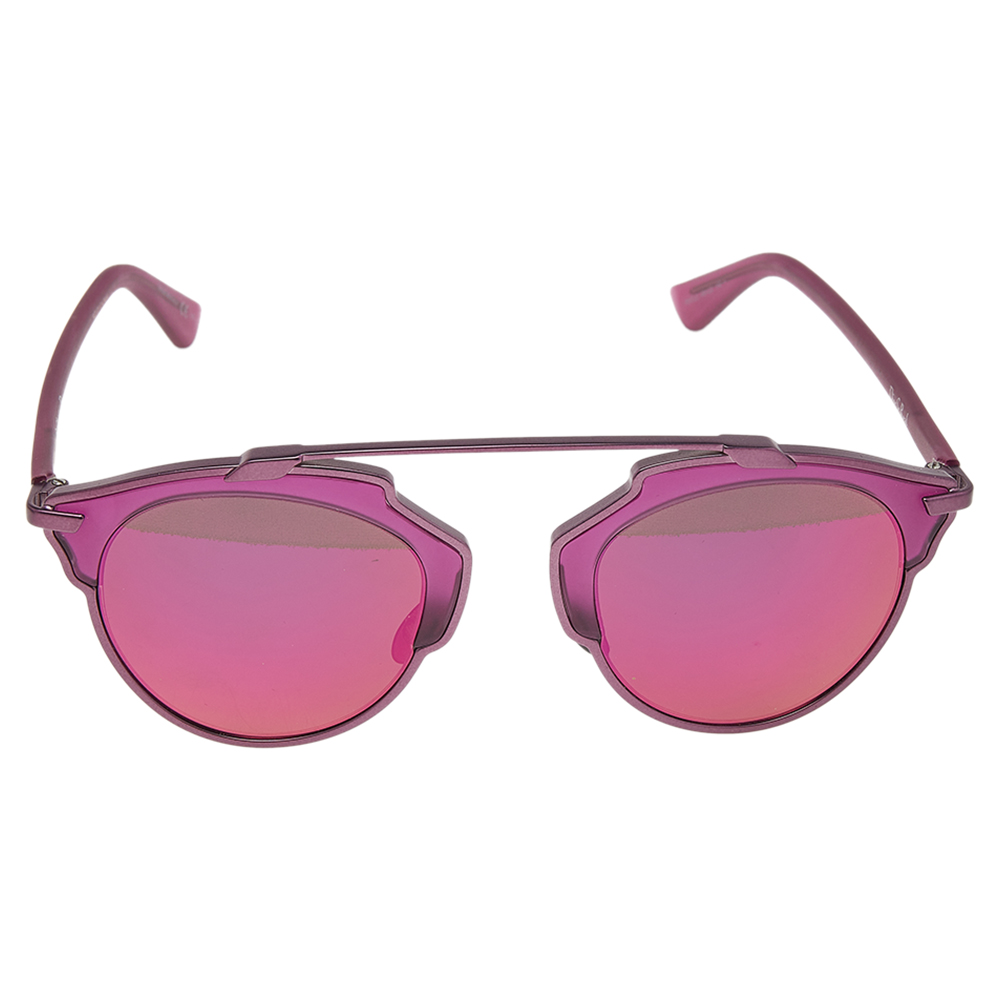 

Dior Purple/Black Dior So Real RMTLZ Mirrored Aviator Sunglasses