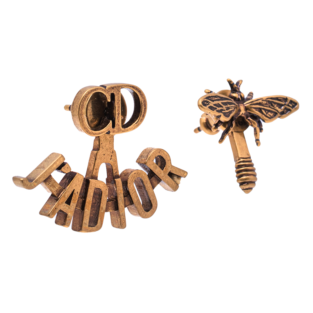 

Dior J'Adior Aged Gold Tone Bee Stud Earrings