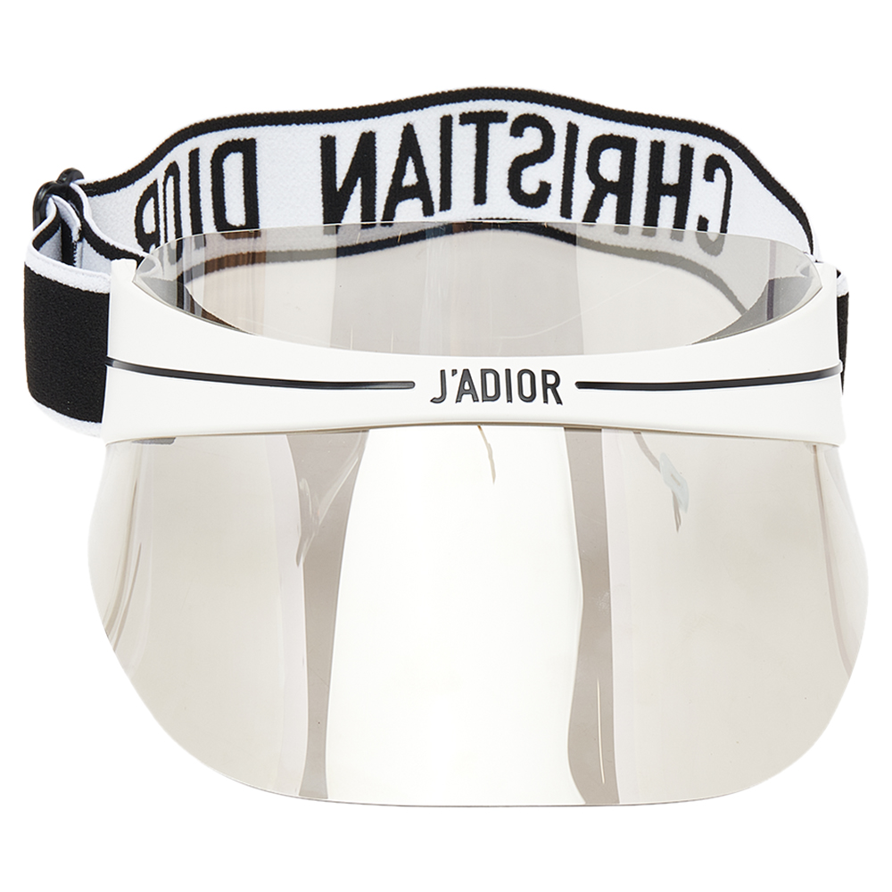 

Dior White/Grey Logo Elastic Sun Visor