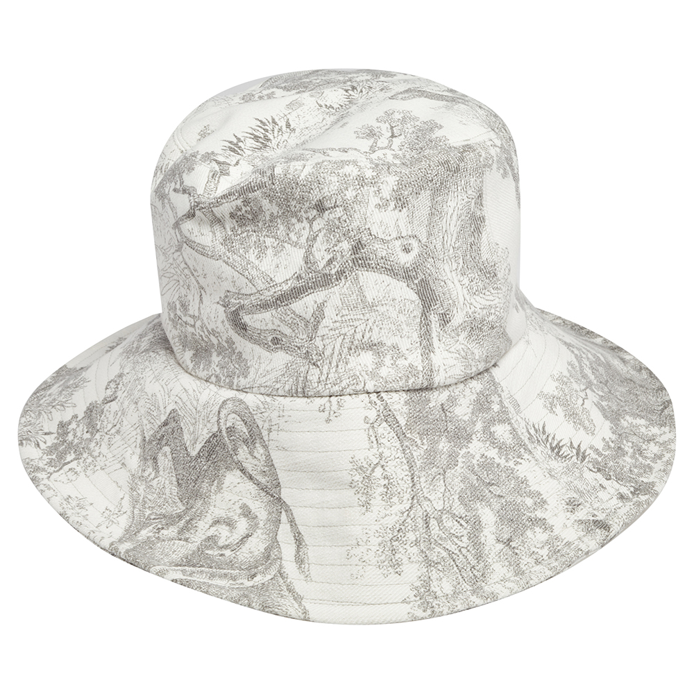 

Dior Grey Toile De Jouy Cotton Bucket Hat