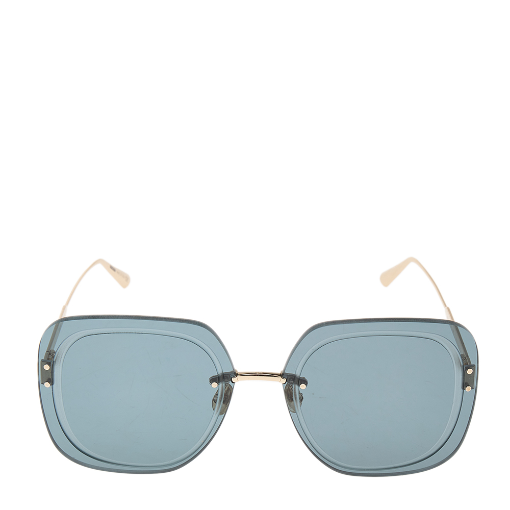 

Dior Gold Tone/Blue Ultra Dior Mirror Square Sunglasses