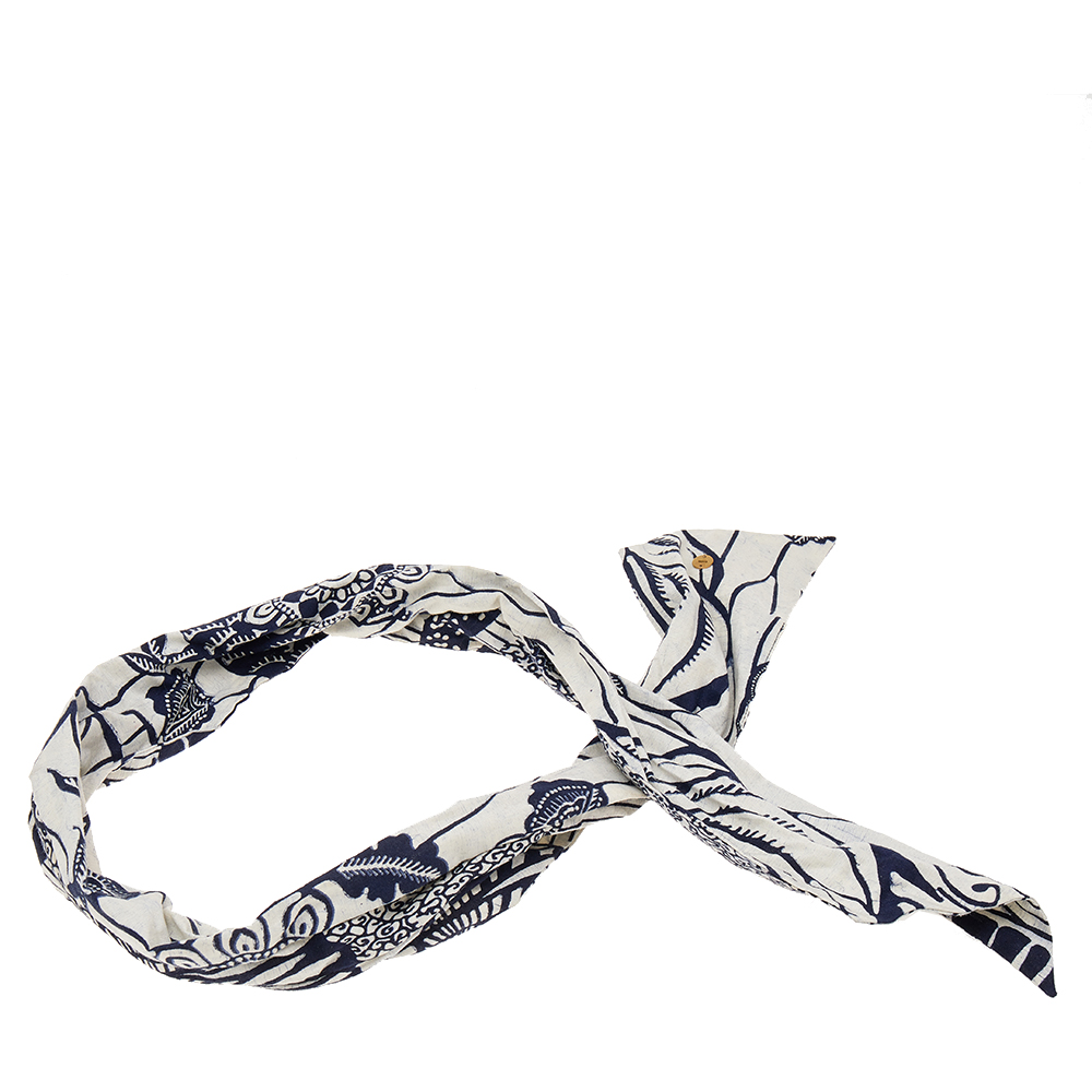 

Christian Dior Navy Blue Toile De Jouy Printed Wired Headband