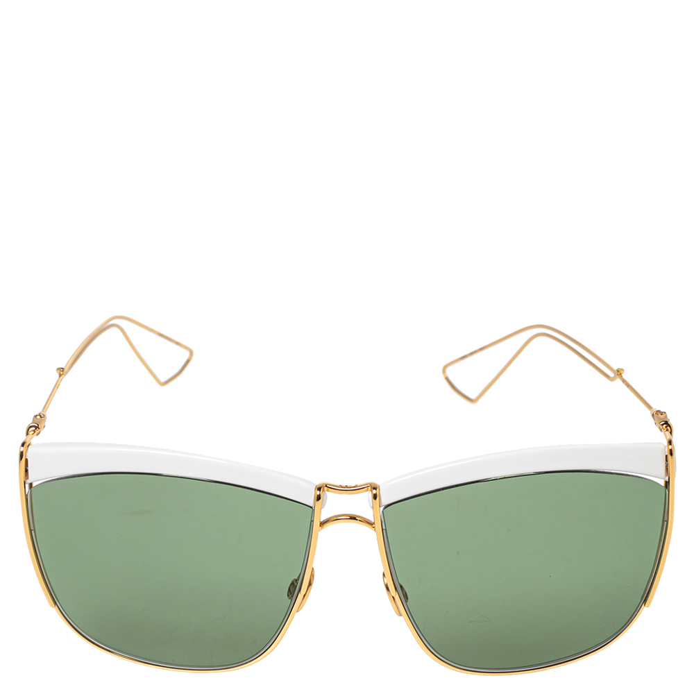 

Dior Gold Tone/White Dior So Electric Square Sunglasses