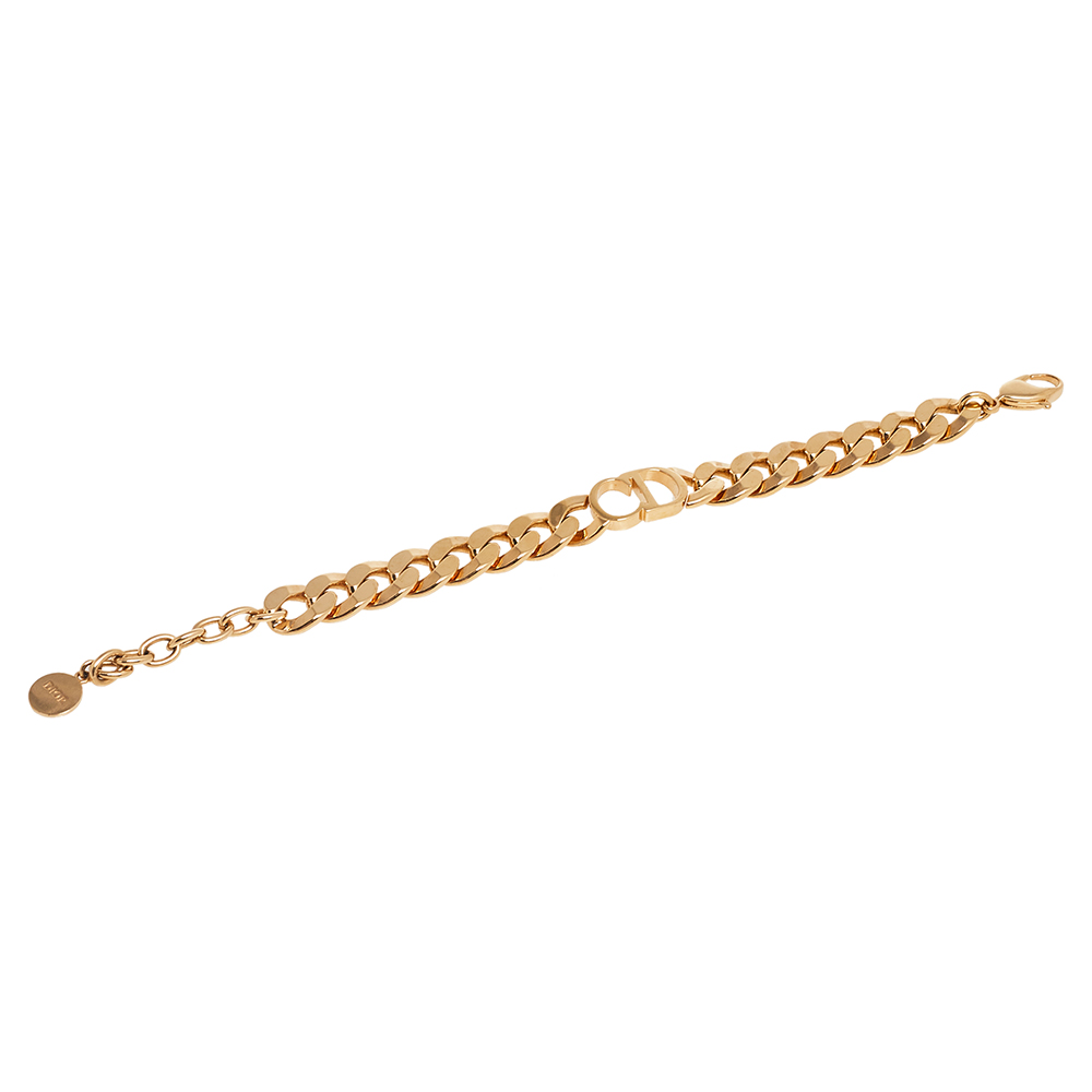 

Dior Gold Tone Curb Chain Danseuse Étoile Bracelet