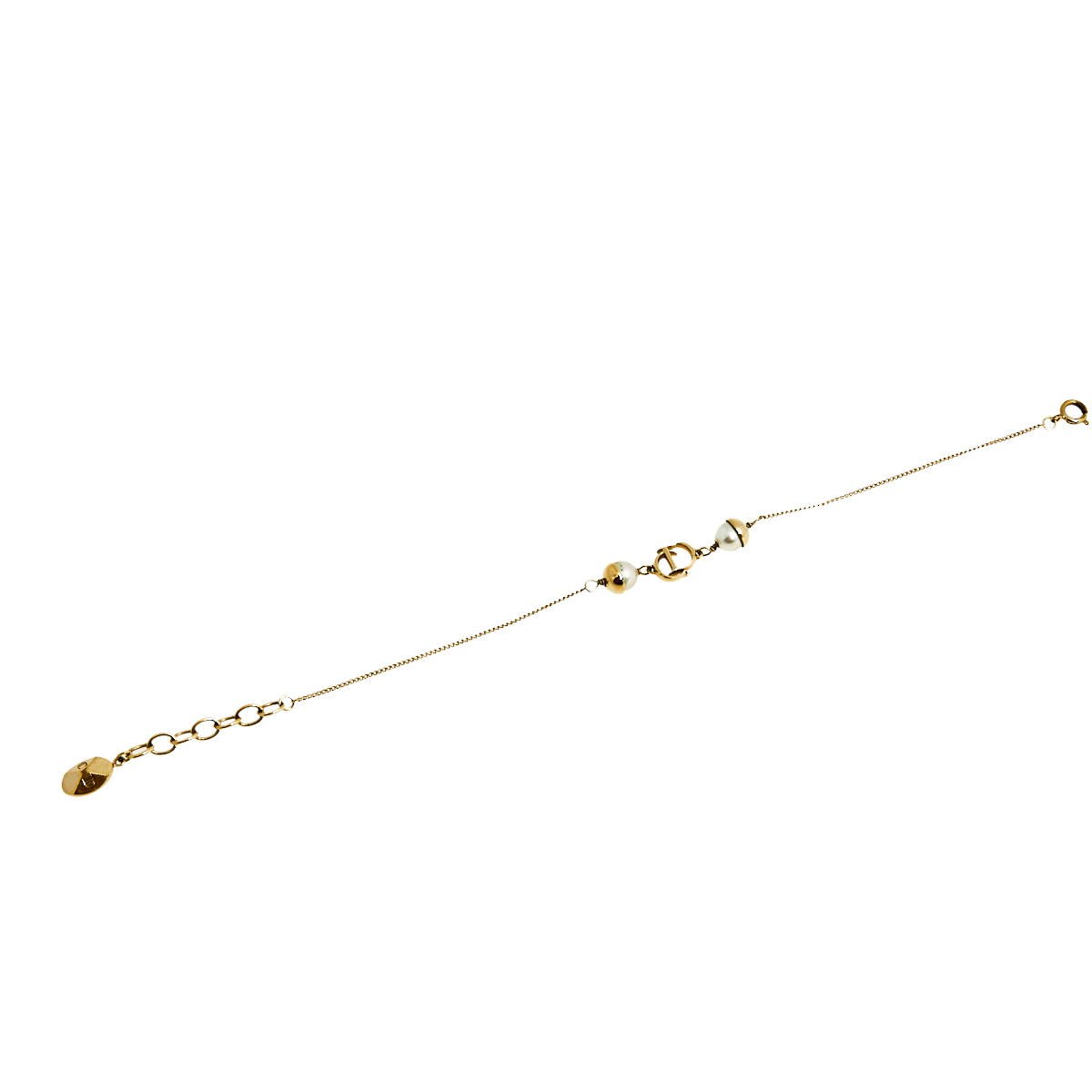 

Dior Mise En Dior Faux Pearl Gold Tone Bracelet