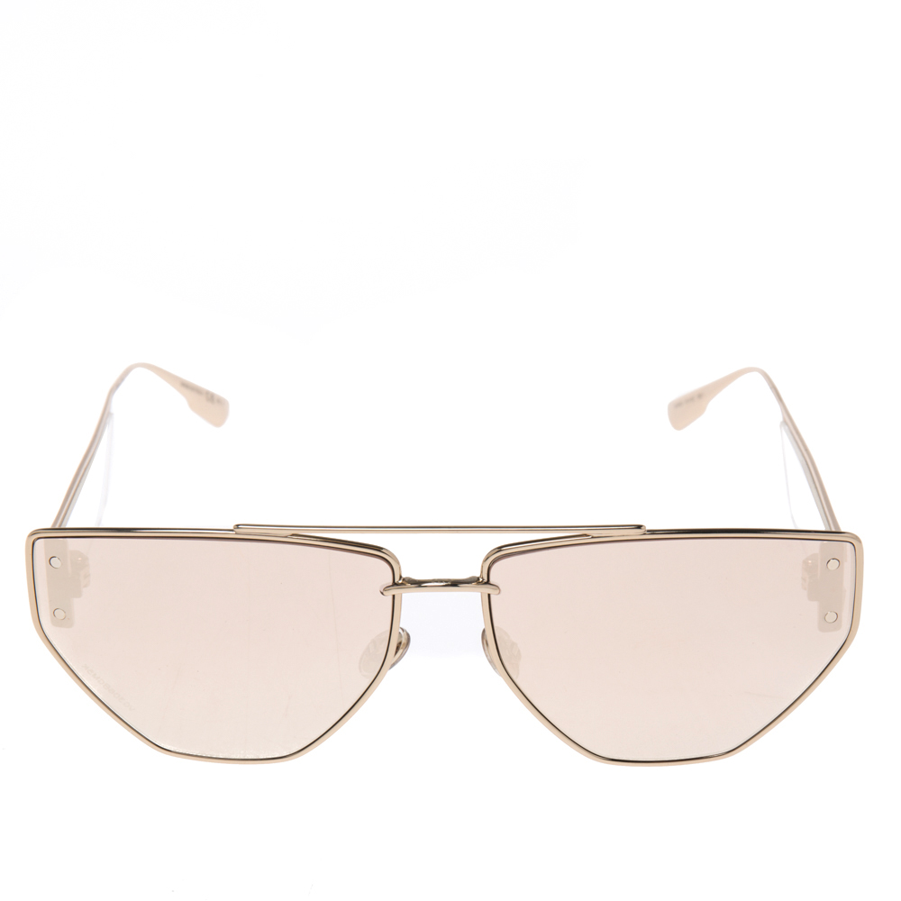 

Dior Gold Clan 2 Mirrored Aviator Sunglasses