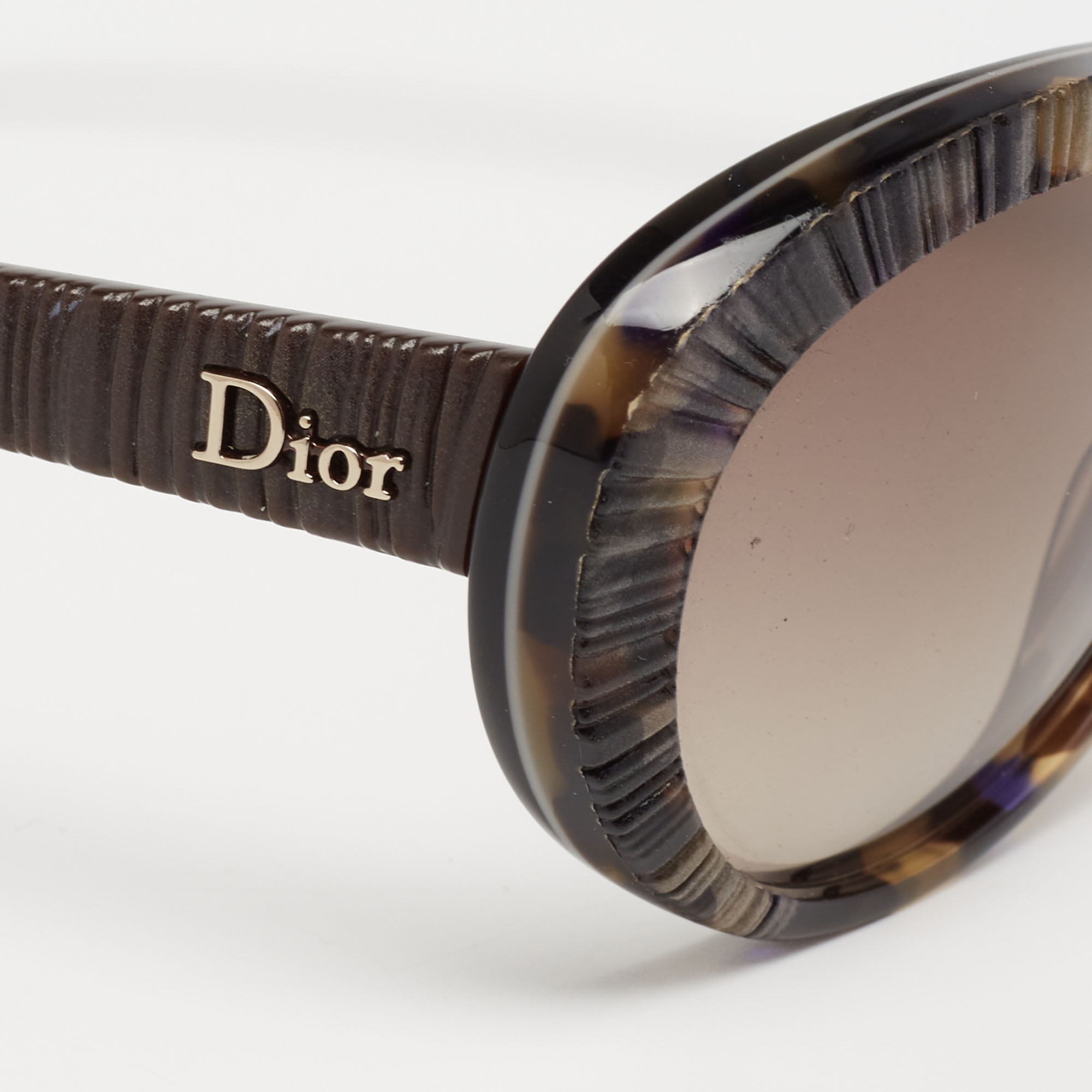 

Dior Brown/Yellow Havana DiorTaffetas3 Oval Sunglasses