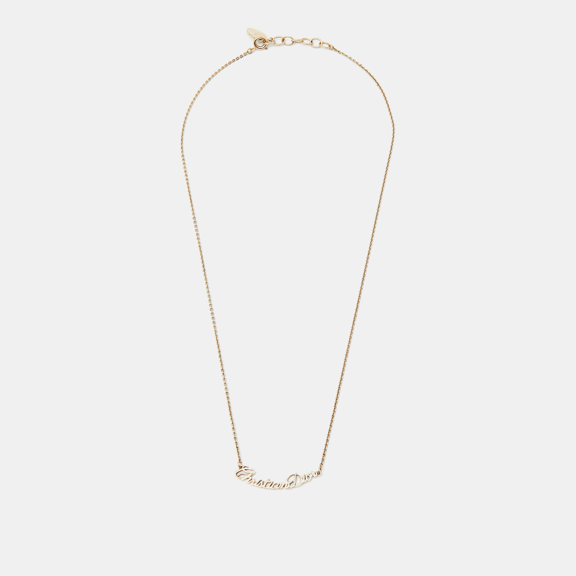 

Dior Atelier Gold Tone Metal Chain Necklace