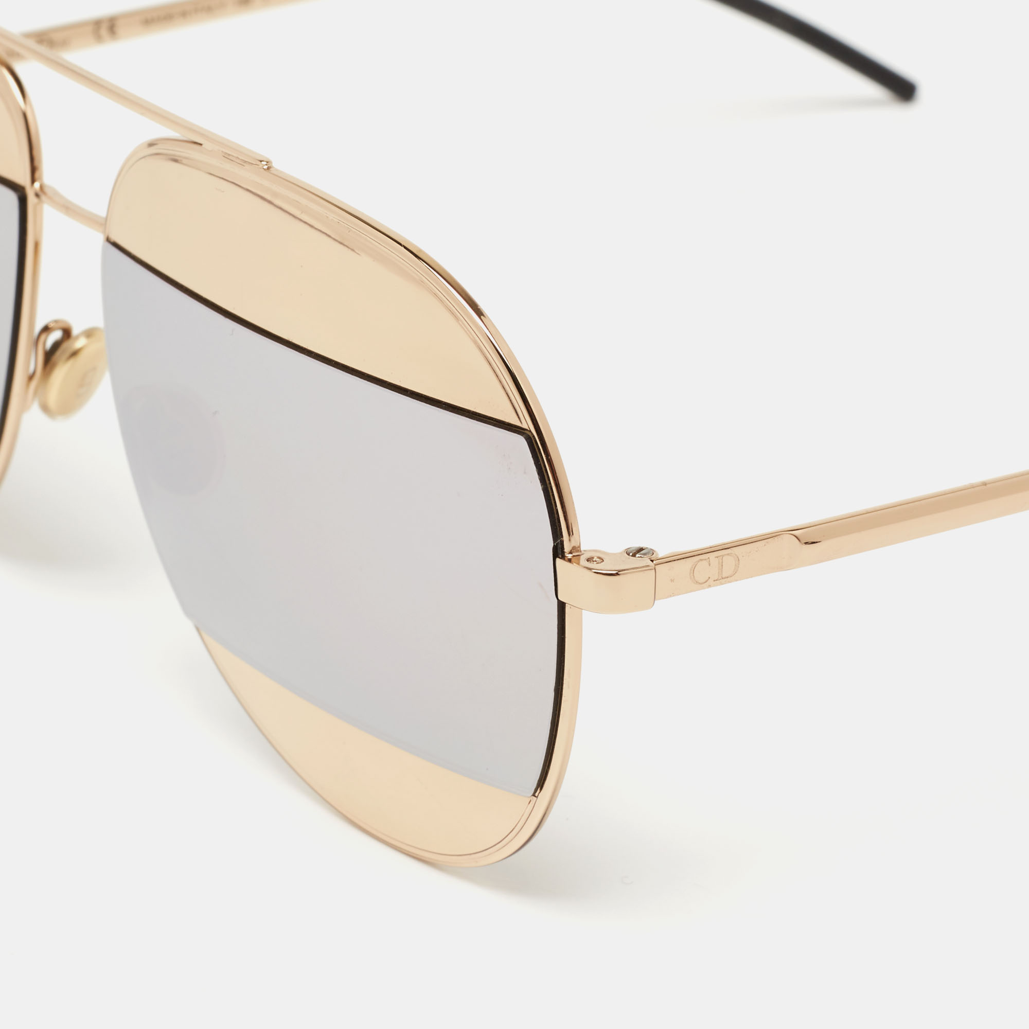 

Dior Black/Gold Black 000DC Split 1 Aviator Sunglasses