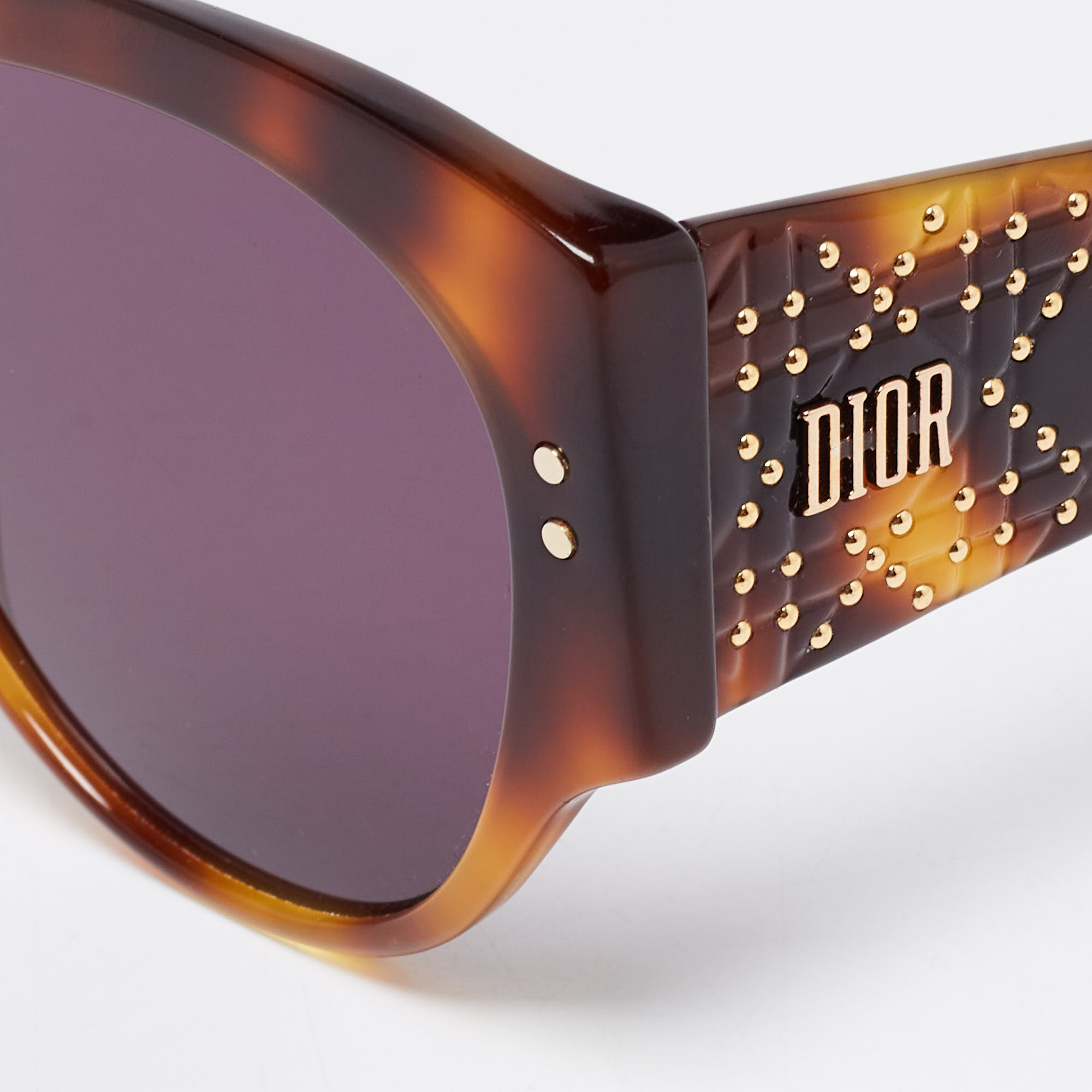 

Dior Brown Havana LadyDiorStuds2 Oval Sunglasses