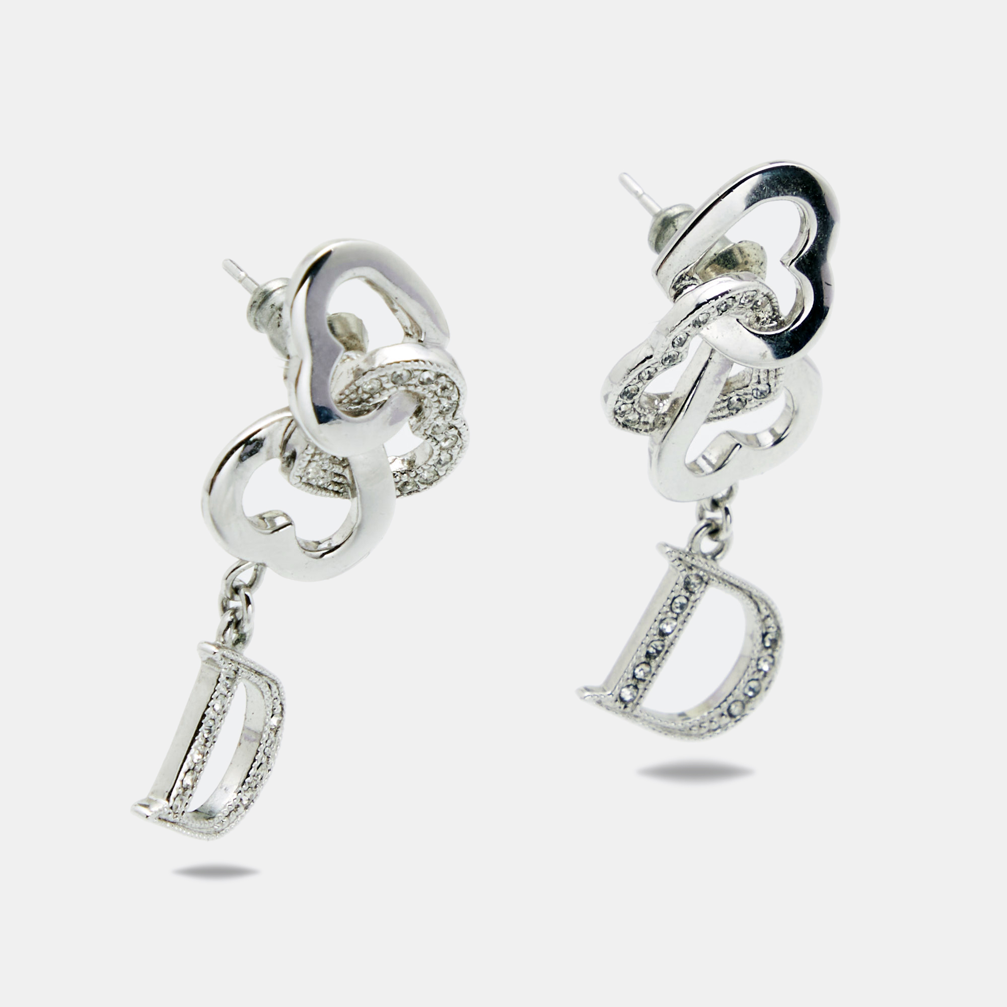 

Dior Crystals Silver Tone Earrings