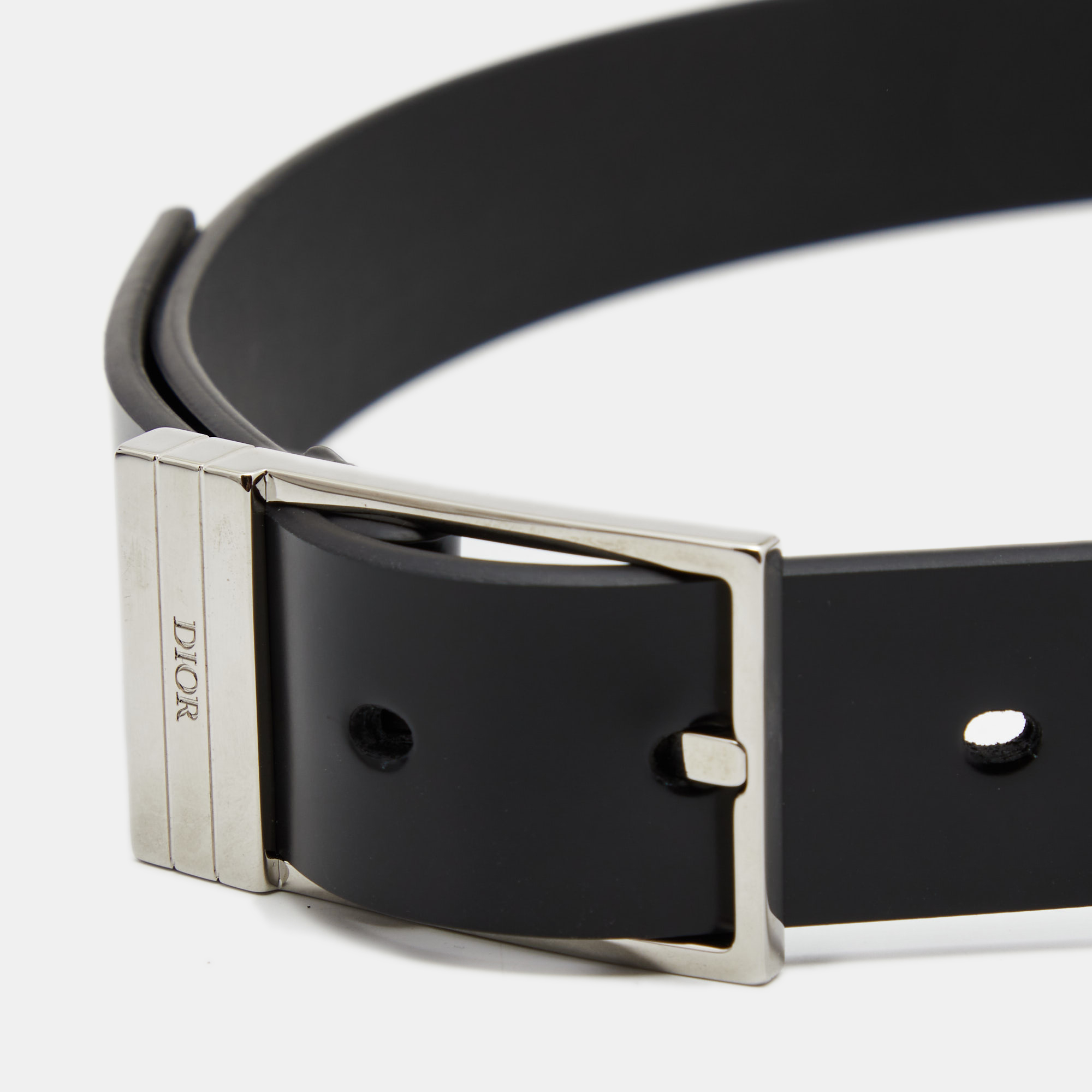 

Dior Black Leather Buckle Belt