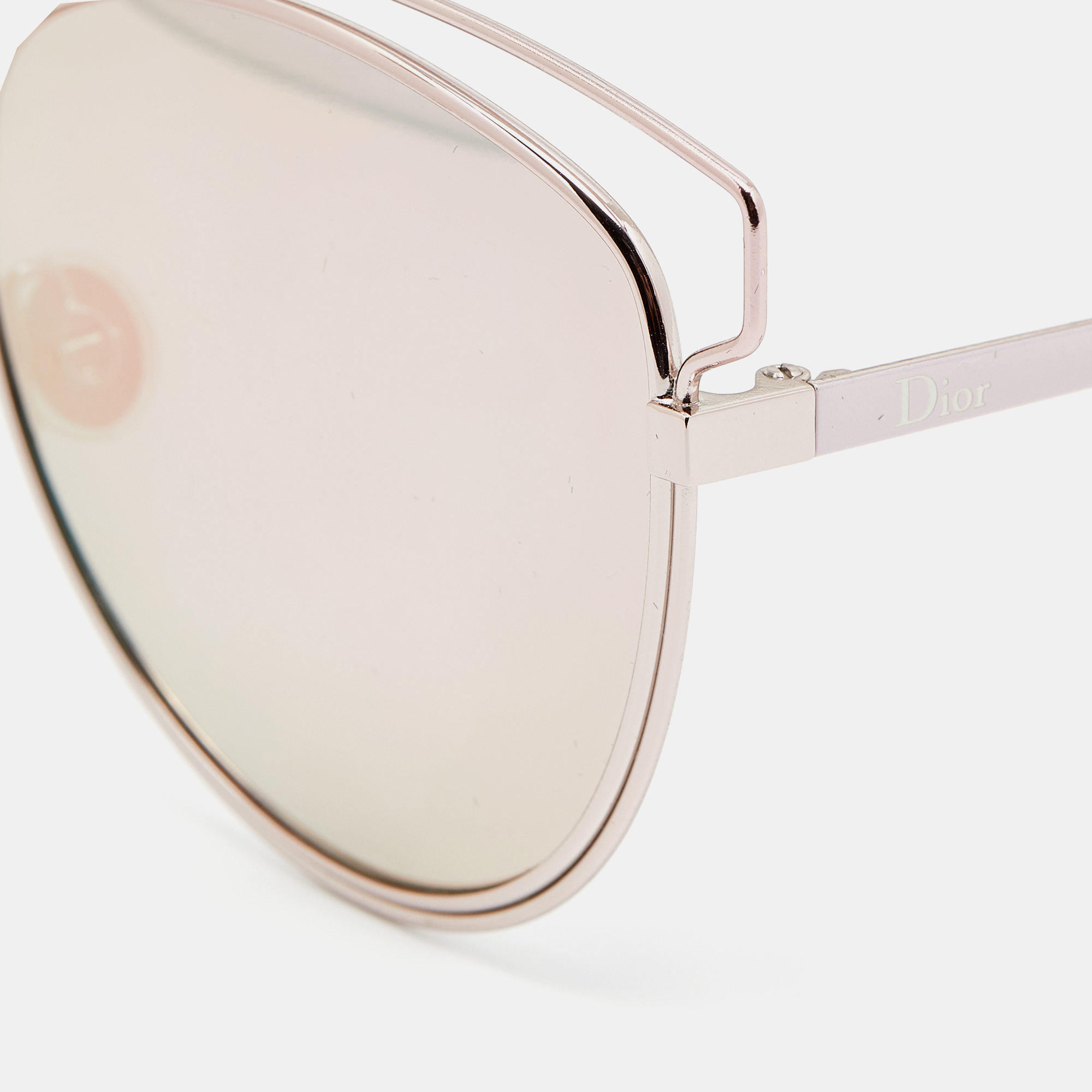 

Dior Silver Tone/Green Mirror Sideral 2 Cat-Eye Sunglasses