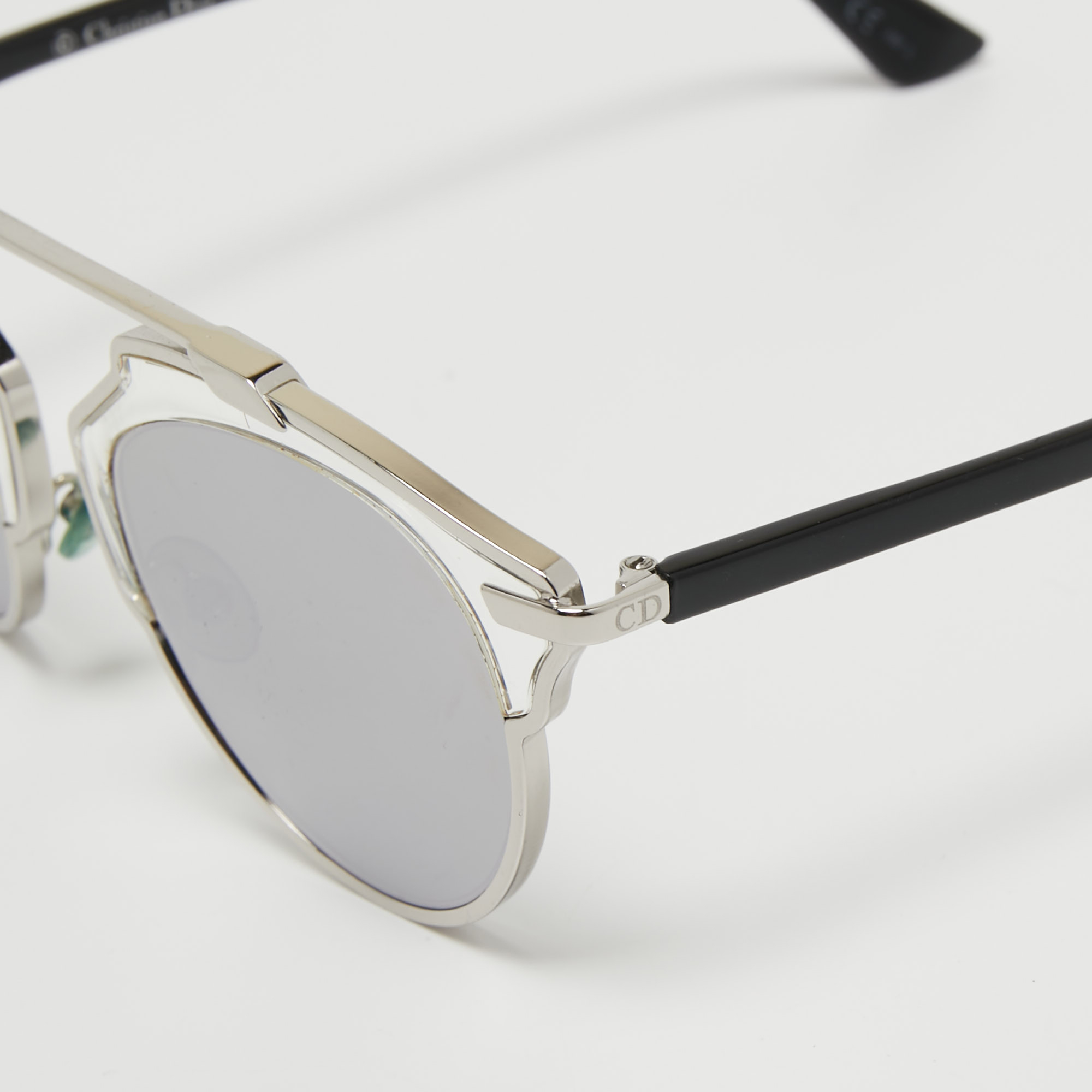 

Dior Silver Tone/ Grey Mirrored APPDC DiorSoReal Aviator Sunglasses