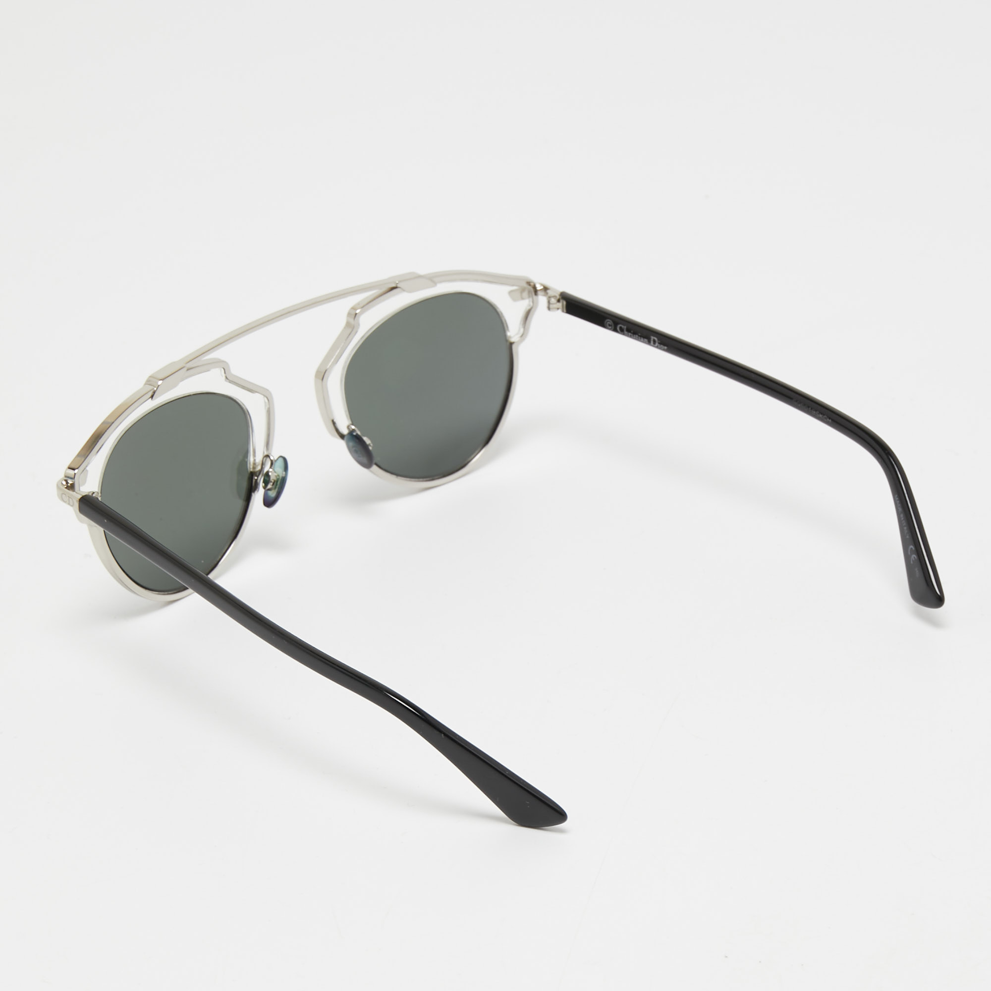

Dior Black/Silver So Real Mirrored Round Sunglasses