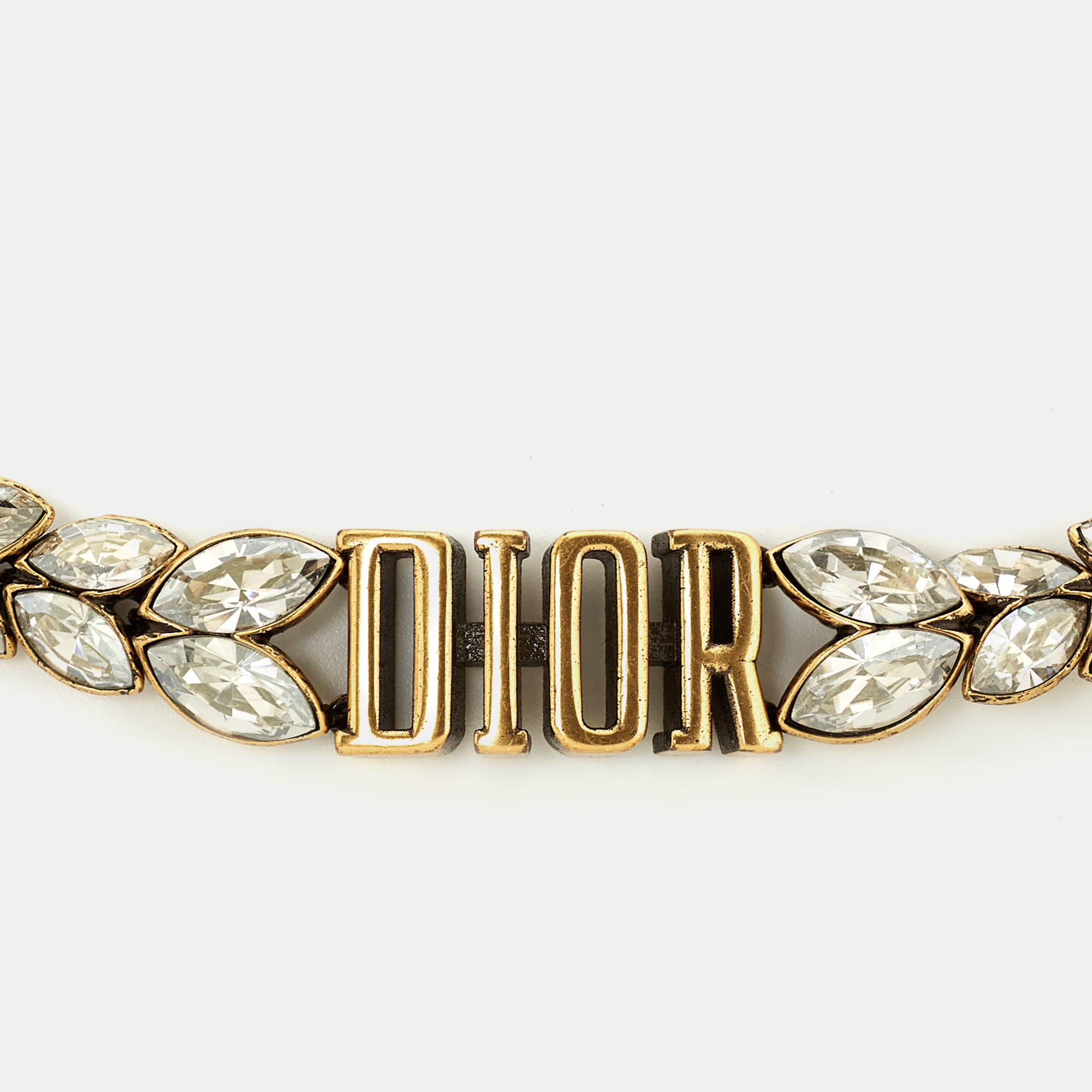 

Dior DIO(R)EVOLUTION Crystals Gold Tone Choker Necklace