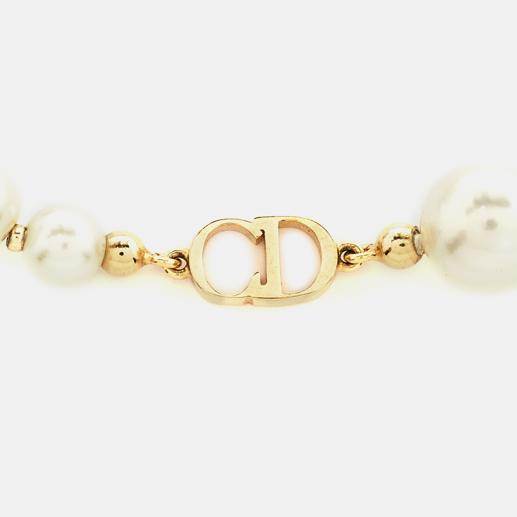 

Dior Danseuse Étoile Faux Pearl Gold Tone Bracelet