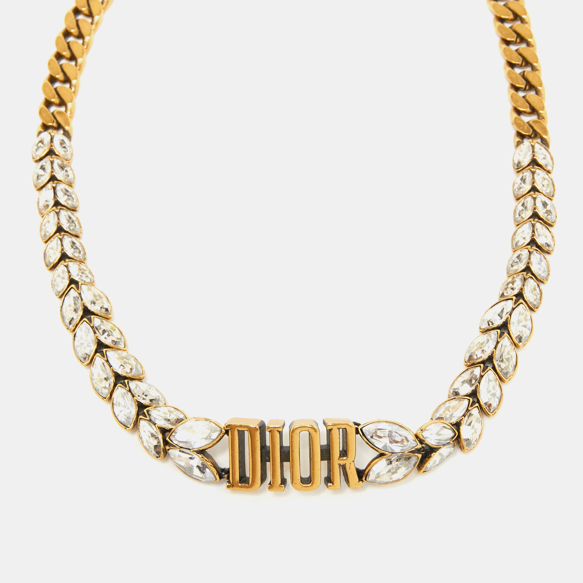 

Dior (R)evolution Crystals Gold Tone Choker Necklace