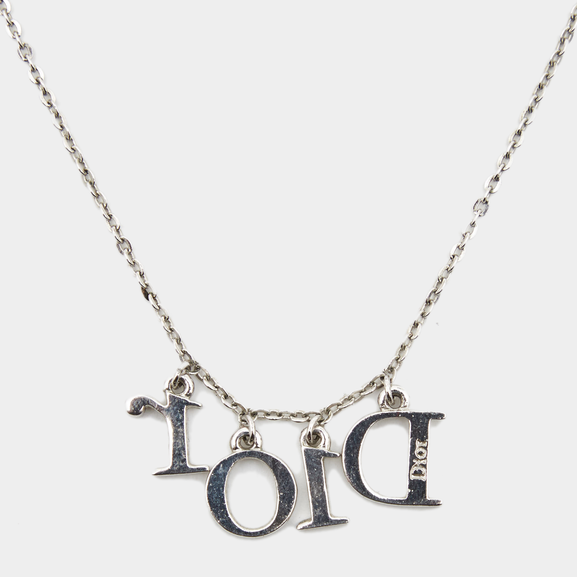 

Dior Spellout Silver Tone Necklace