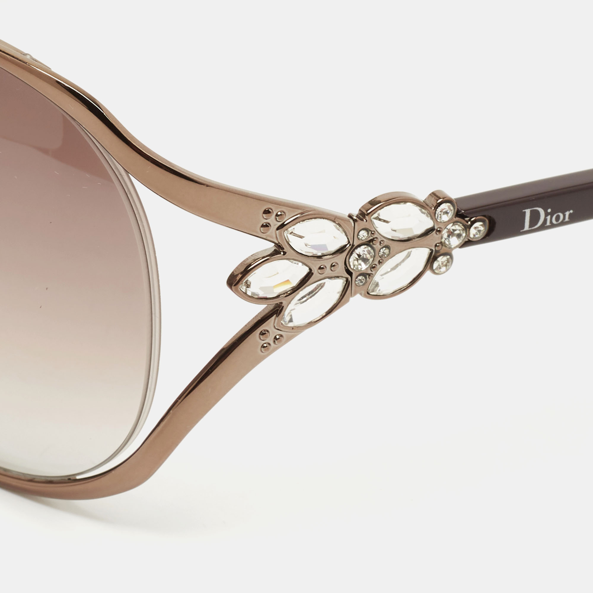 

Dior Bronze Diorose S555M Oversized Sunglasses, Brown