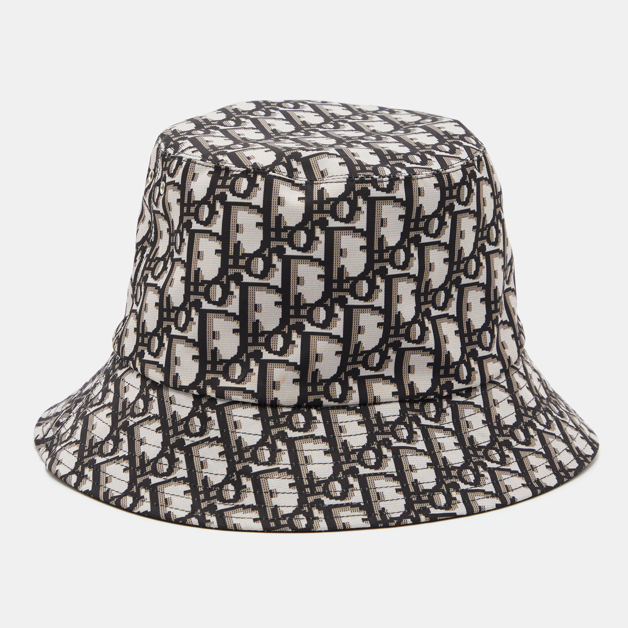 

Christian Dior Black Oblique Teddy-D Brim Reversible Bucket Hat 57