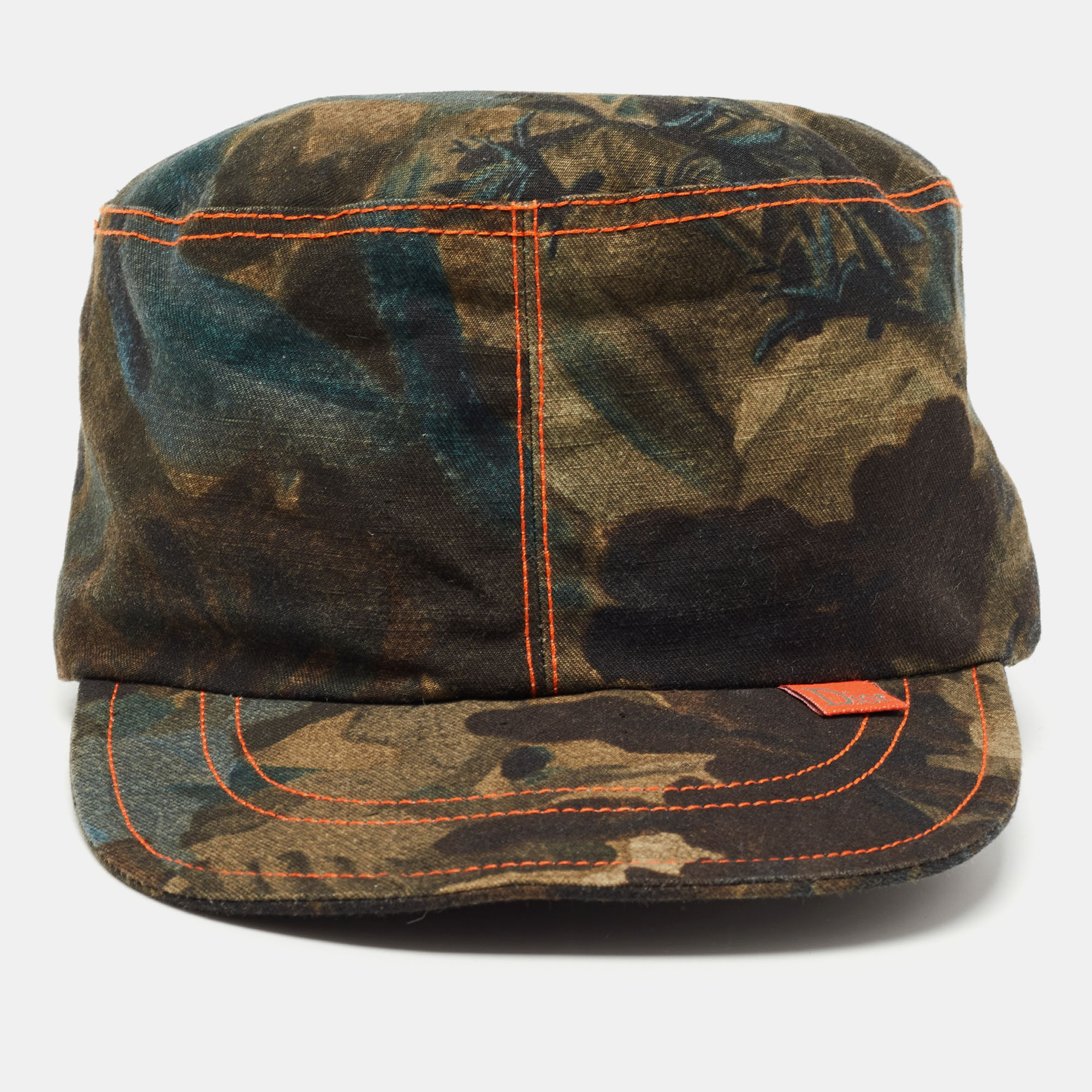 

Dior Vintage Green Printed Cotton & Linen Hat