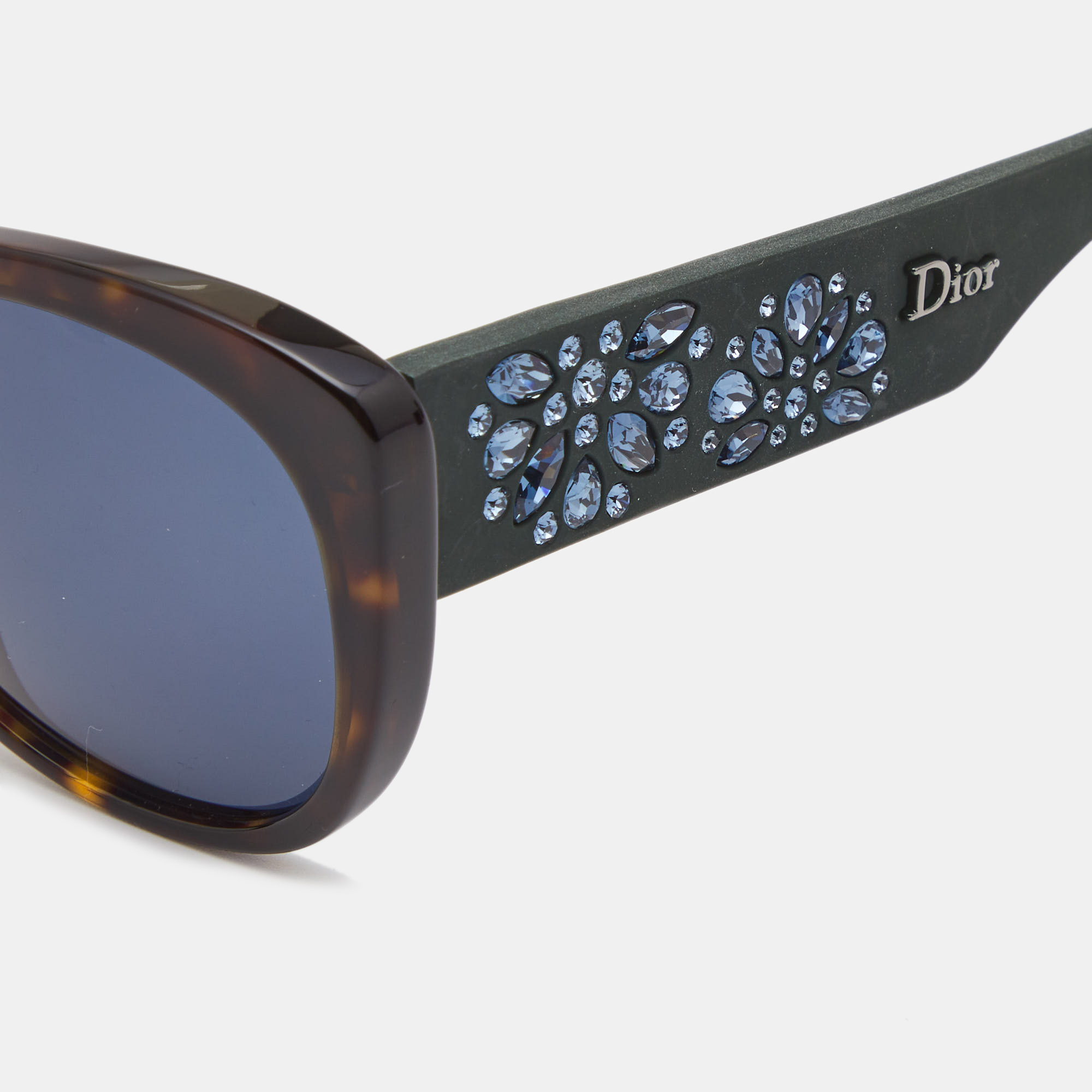 

Dior Dark Brown/Black Inedite Crystals Cat Eye Sunglasses