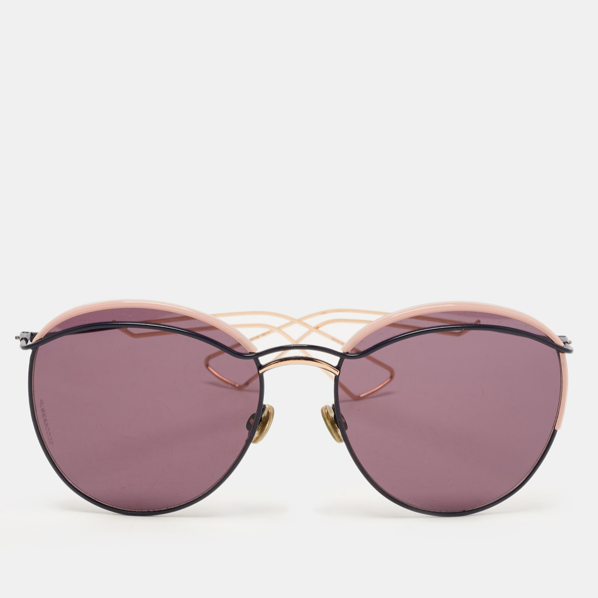 Pre-owned Dior Ound Aviator Sunglasses In Purple