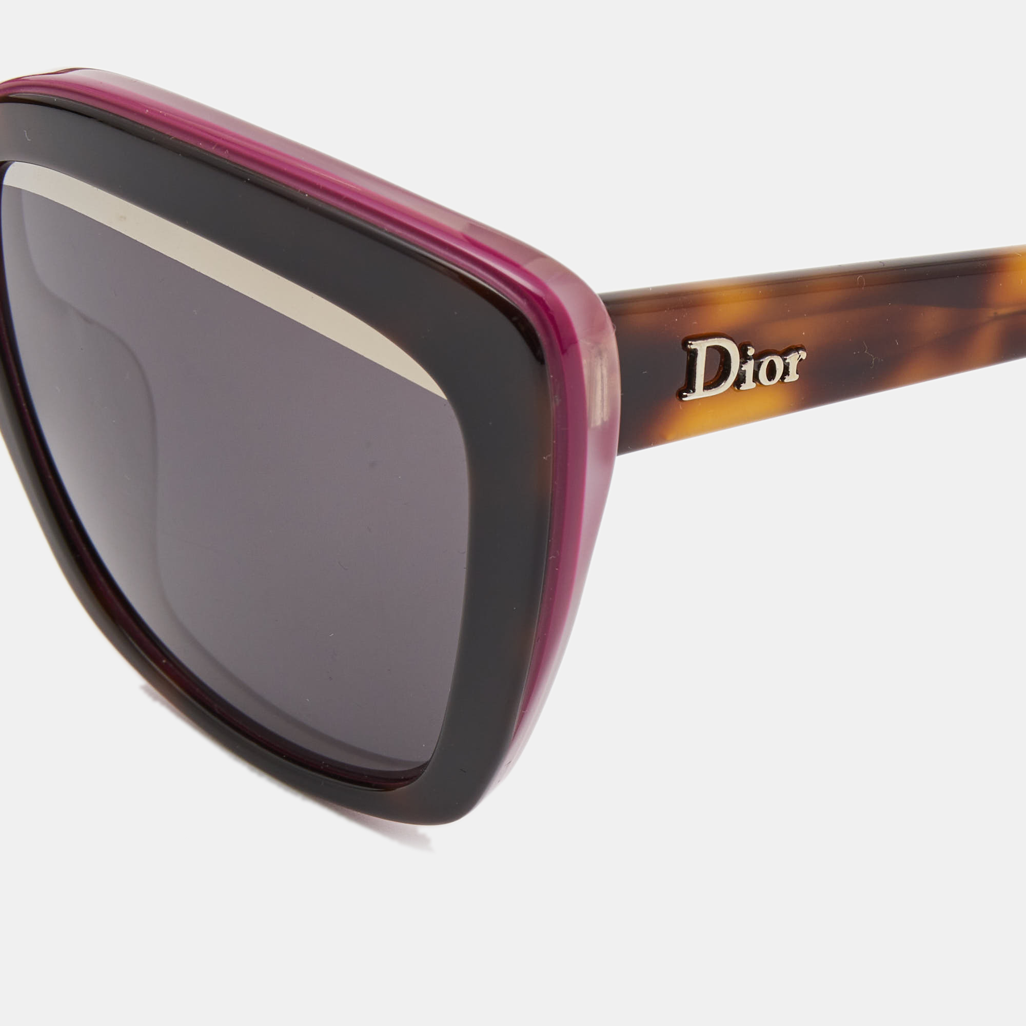 

Dior Brown/Purple Graphic F Cat Eye Sunglasses