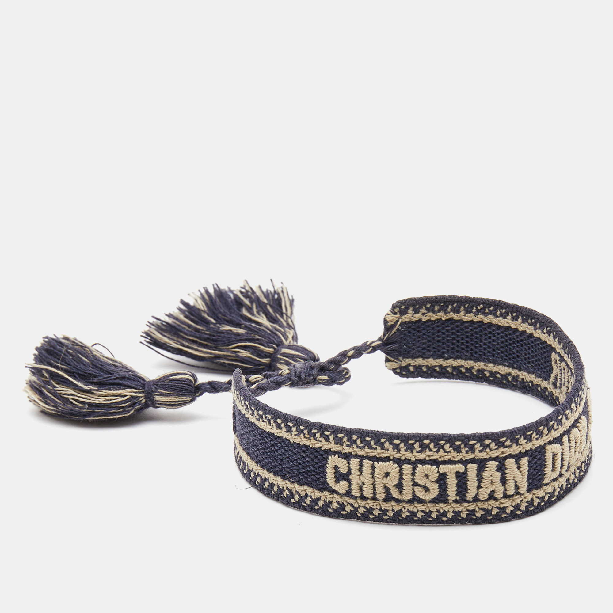 

Dior J'adior Navy Blue Woven Fabric Bracelet