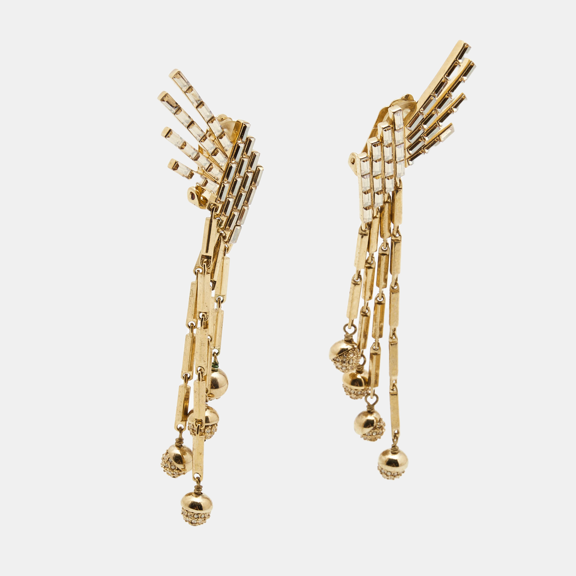 

Dior Wings Crystals Gold Tone Earrings