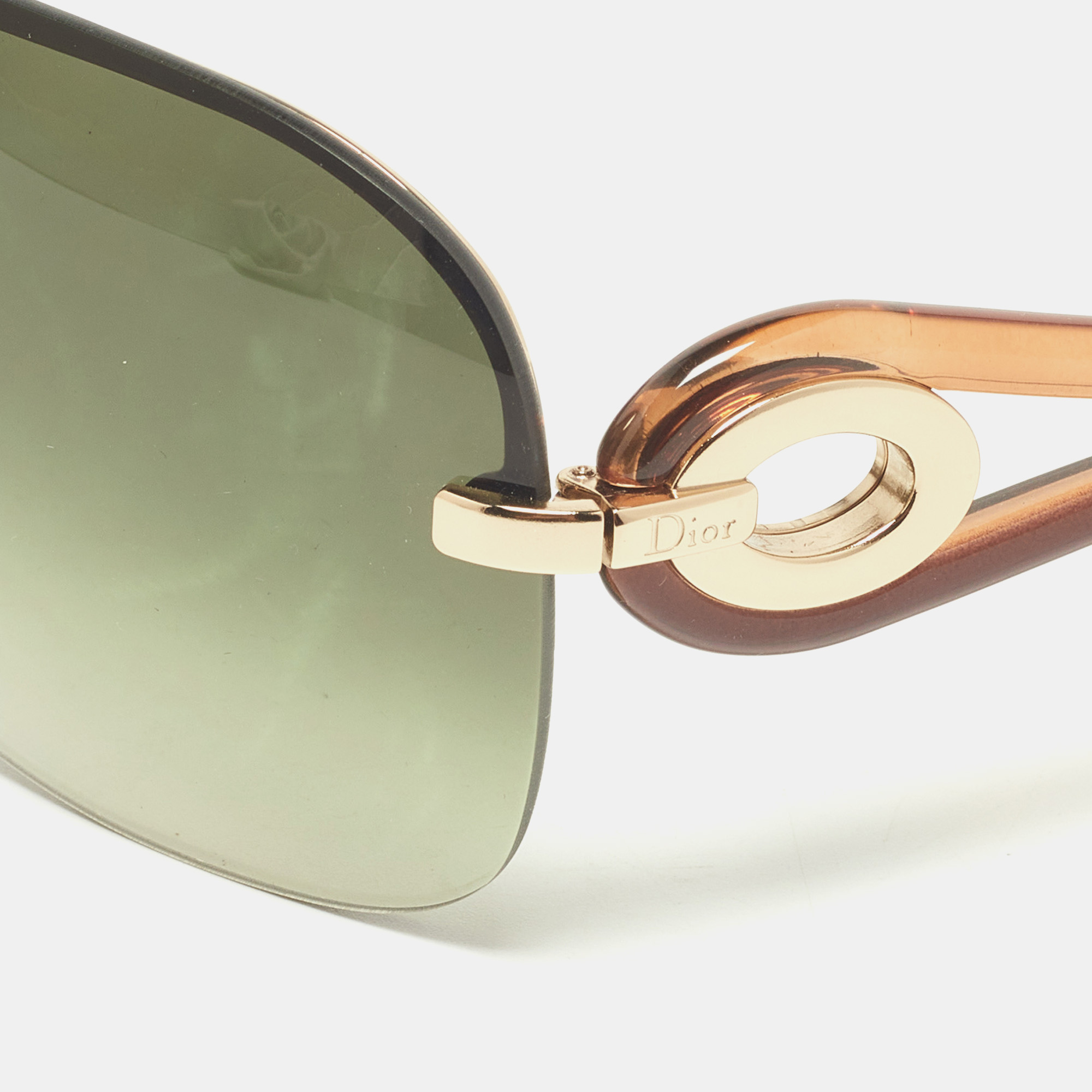 

Dior DiorVolute 3 Brown /Green Gradient 61DSJ Shield Sunglasses