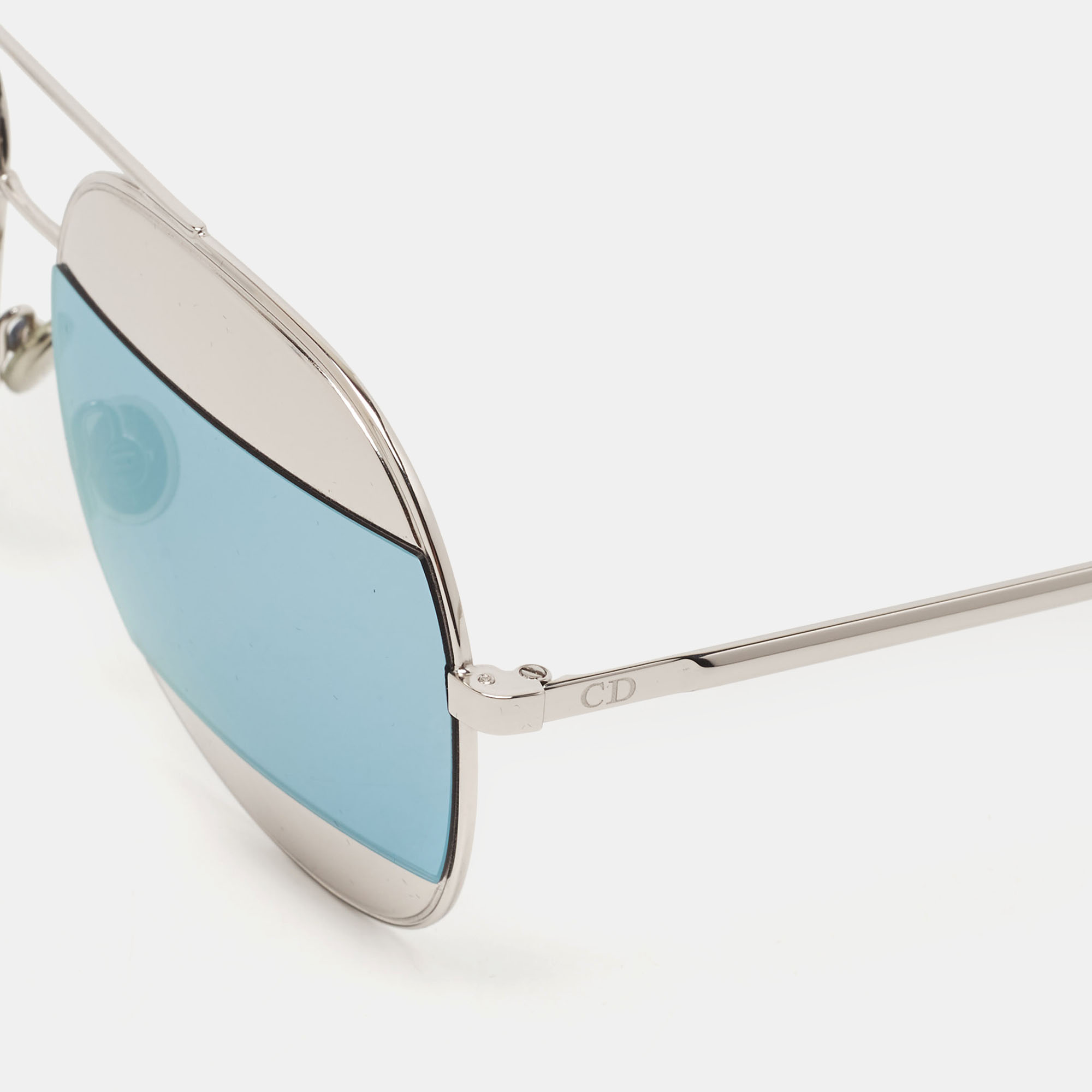 

Dior Silver/Blue Split 1 Aviator Sunglasses