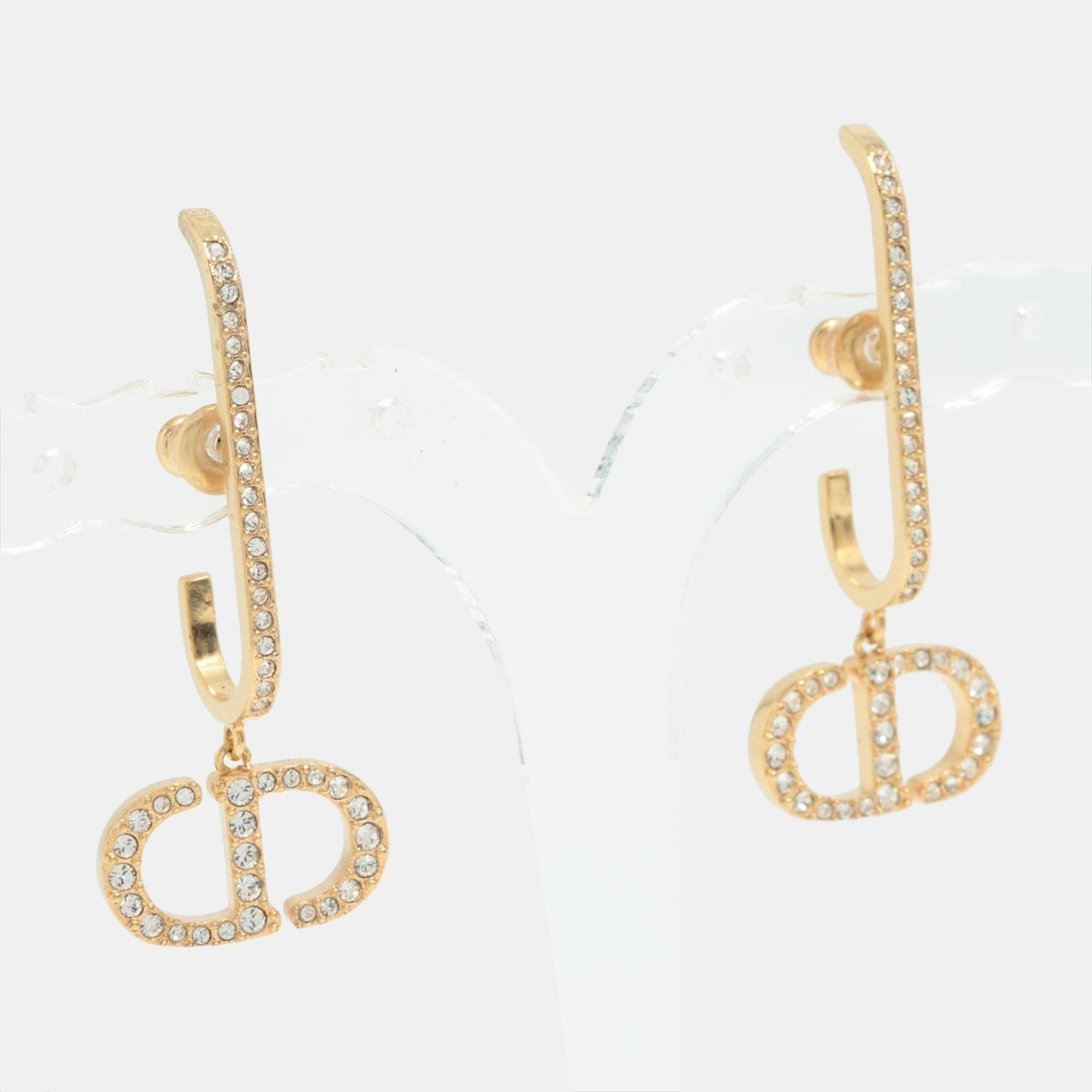 

DIOR CD logo Piercing jewelry (for both ears) GPA x inestone gold