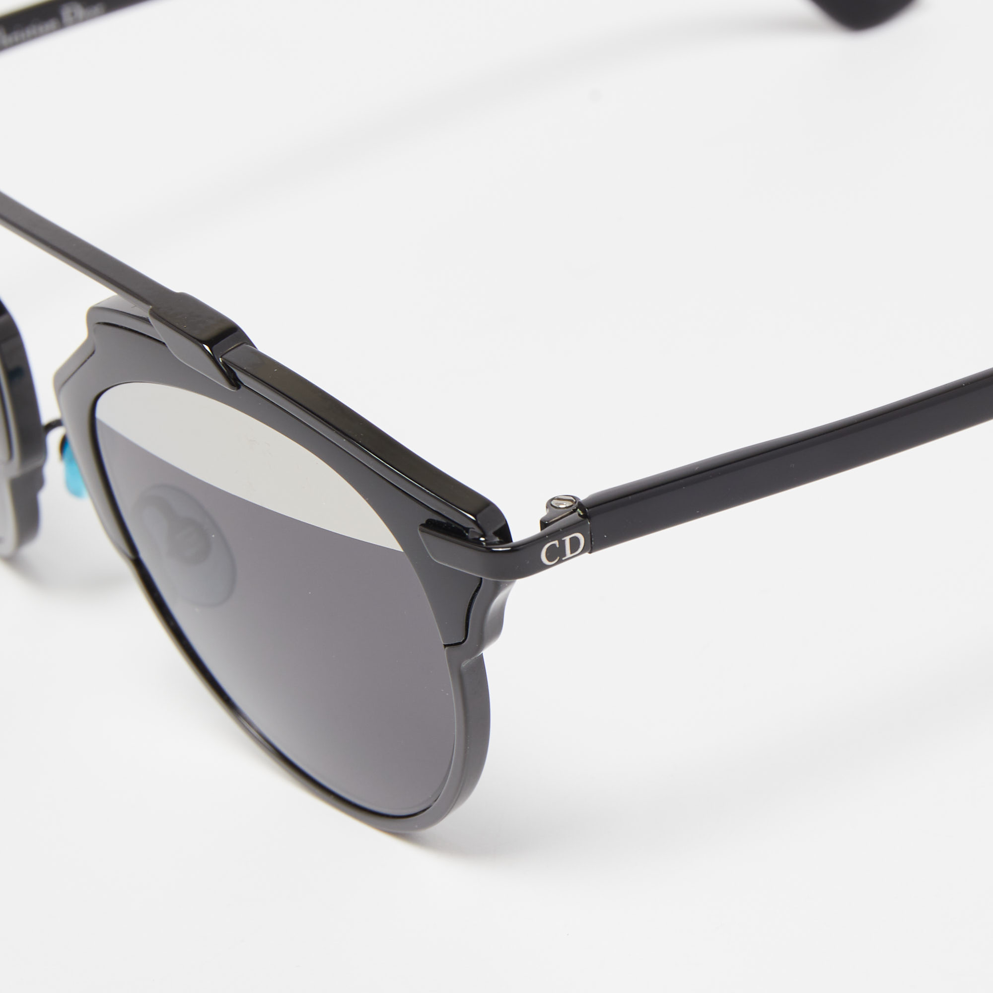 

Dior Black/Silver So Real Round Sunglasses