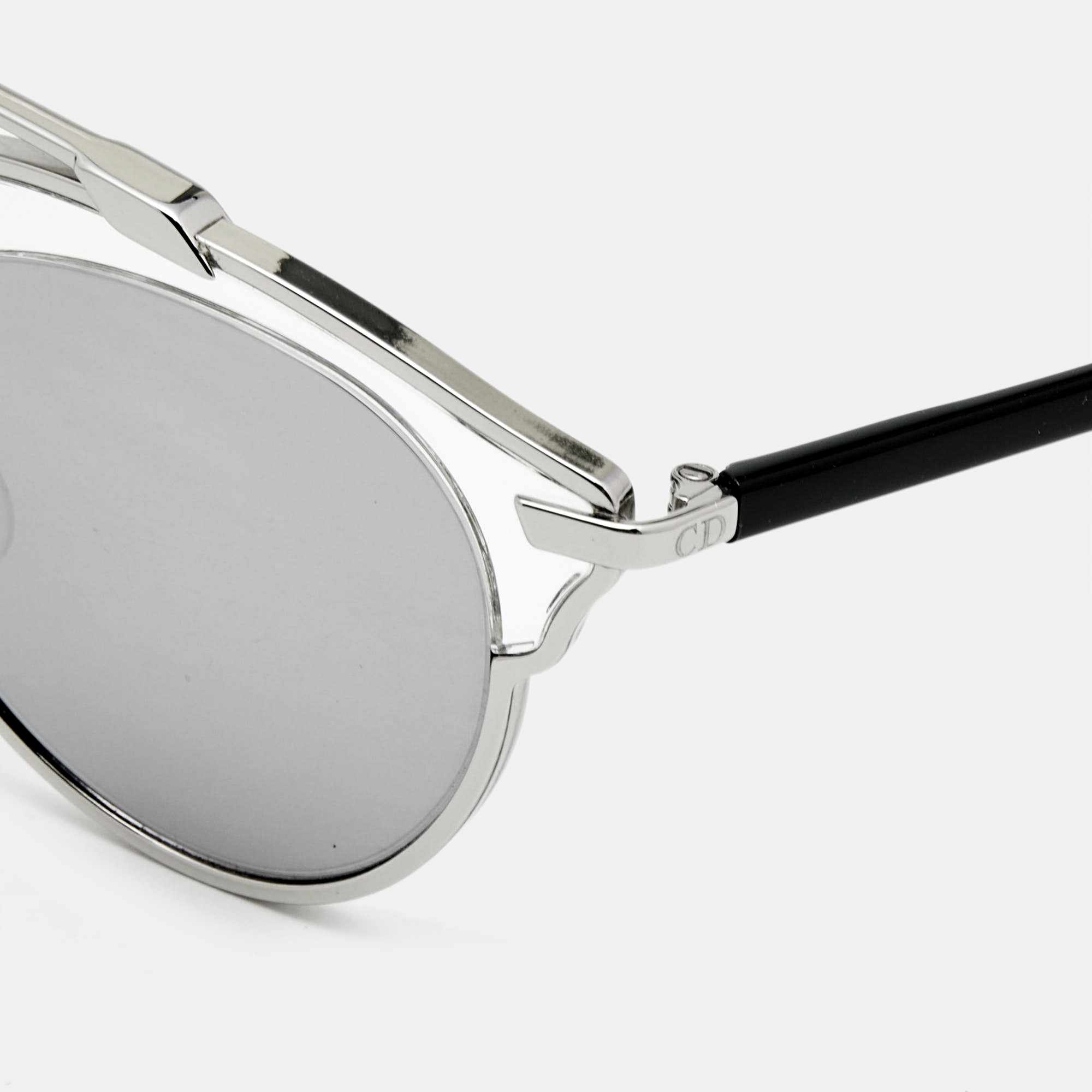 

Dior Black/Silver Mirror So Real Aviators Sunglasses
