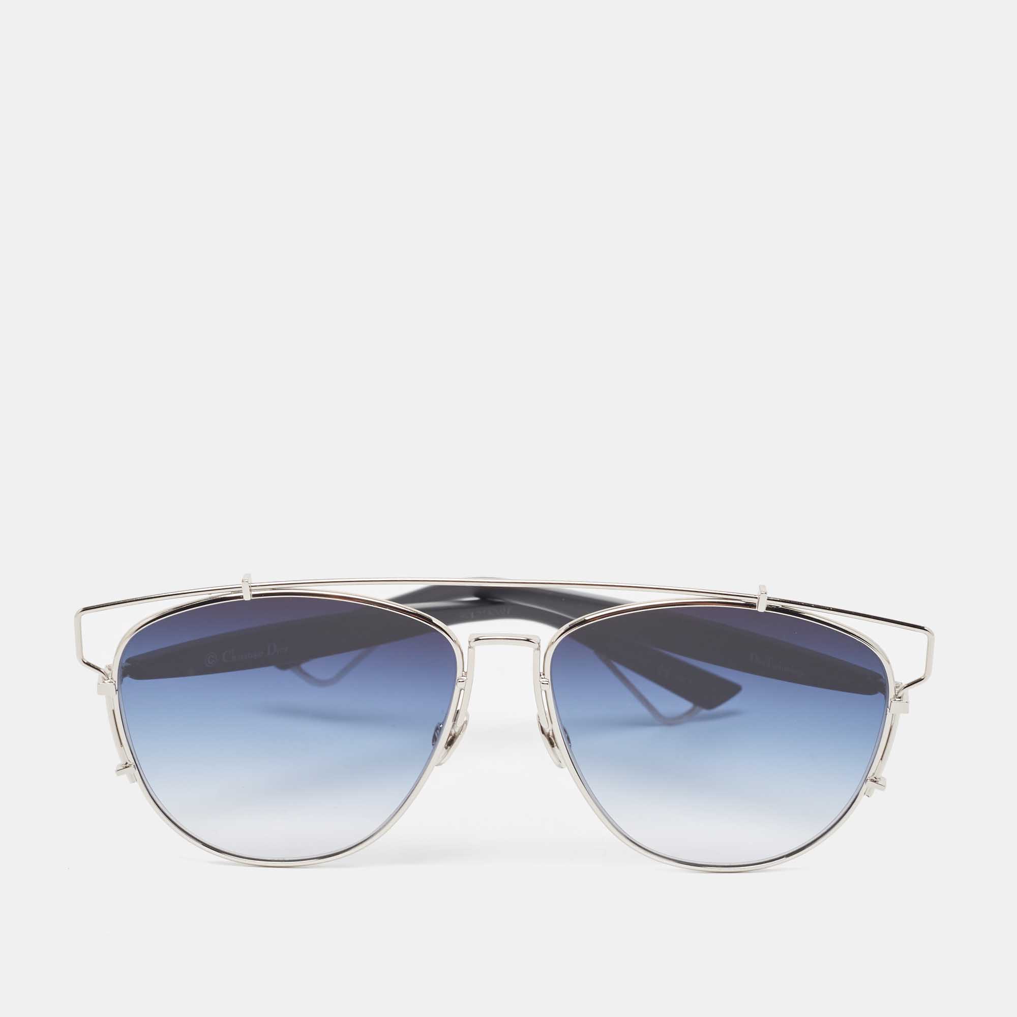 Pre-owned Dior Blue Gradient Technologic Aviator Sunglasses