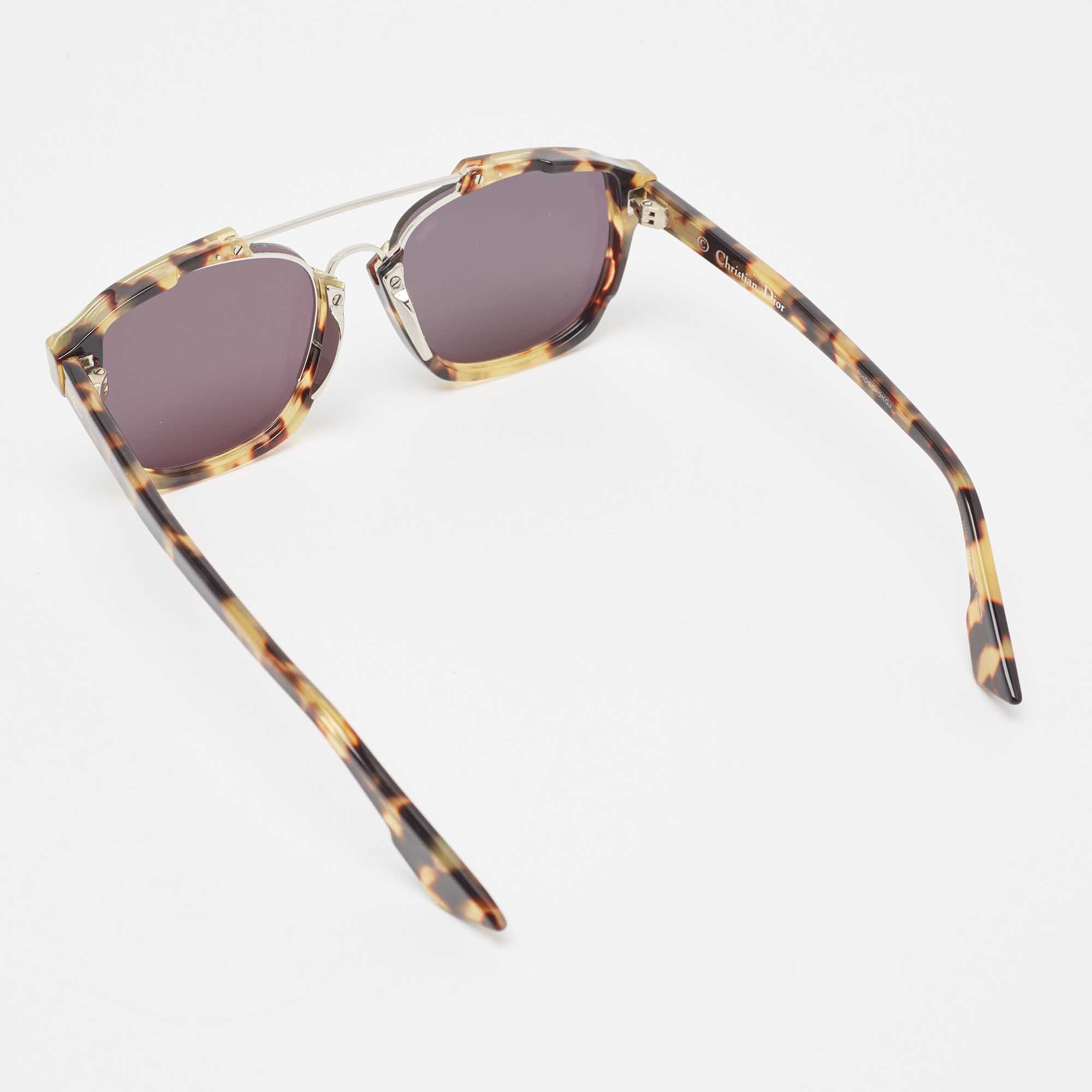 

Dior Beige Tortoise Mirrored Abstract Wayfarer Sunglasses