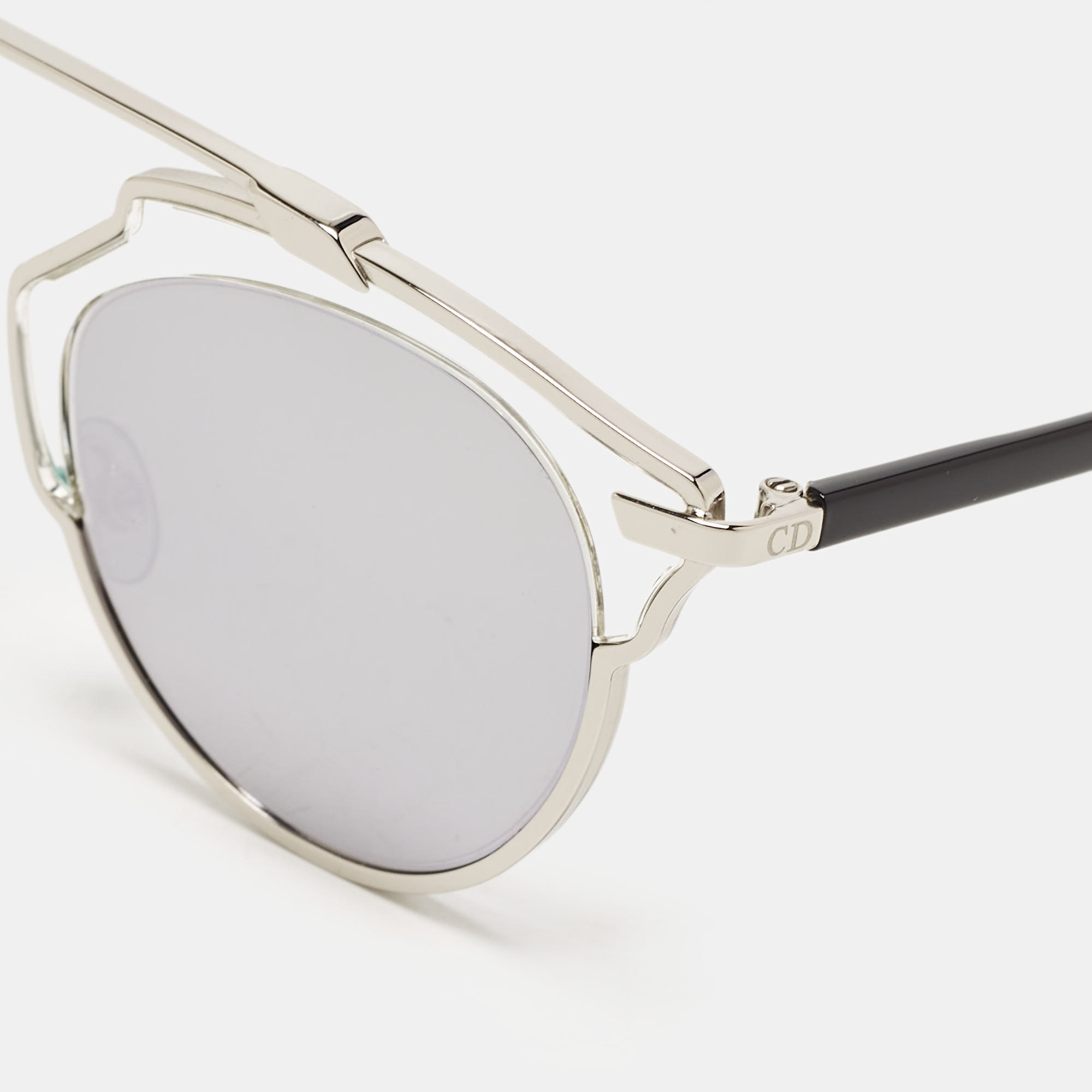 

Dior Silver Mirrored APPDC So Real Round Sunglasses