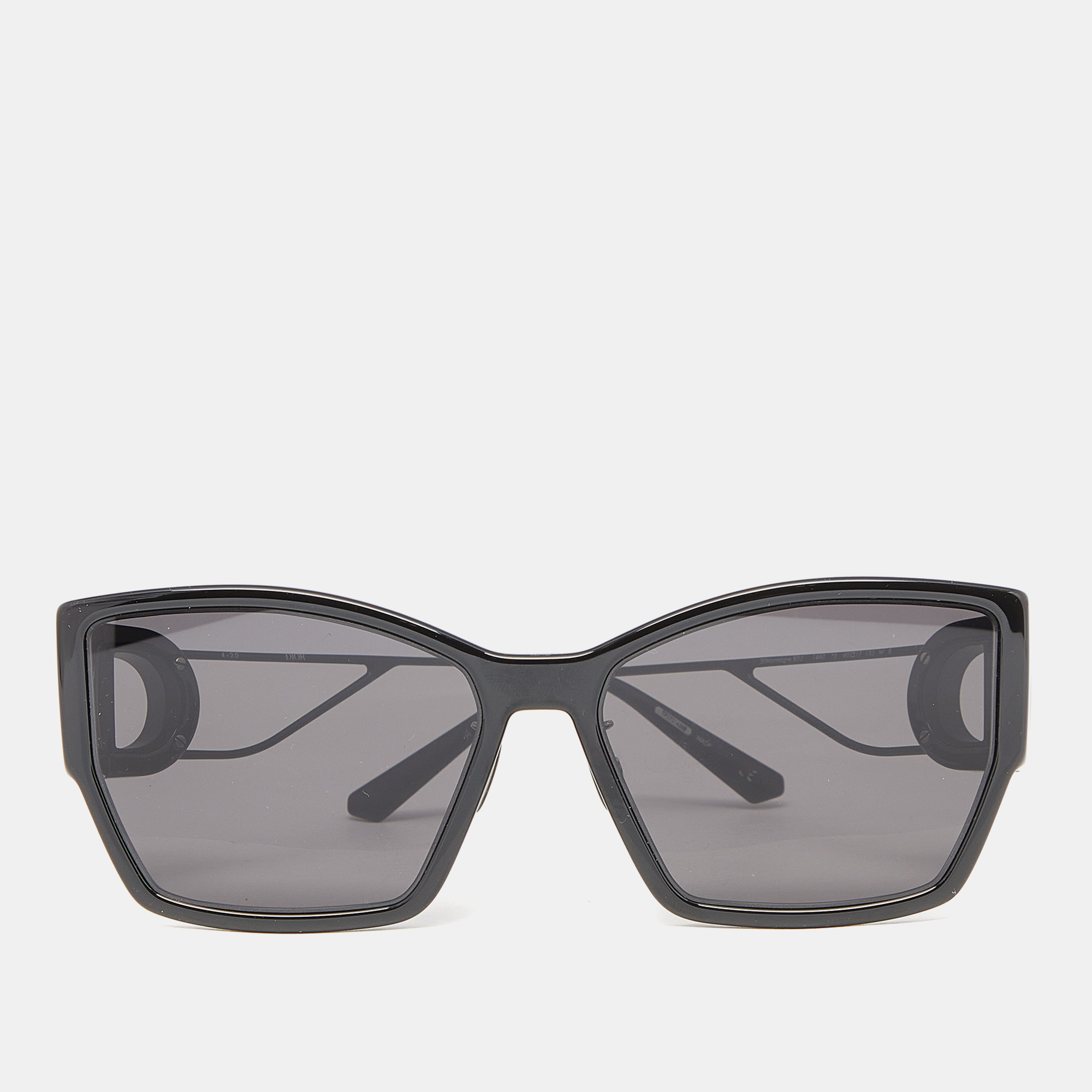 

Christian Dior Black Acetate PVD Coated Metal 30 Montaigne S2U Geometric sunglasses
