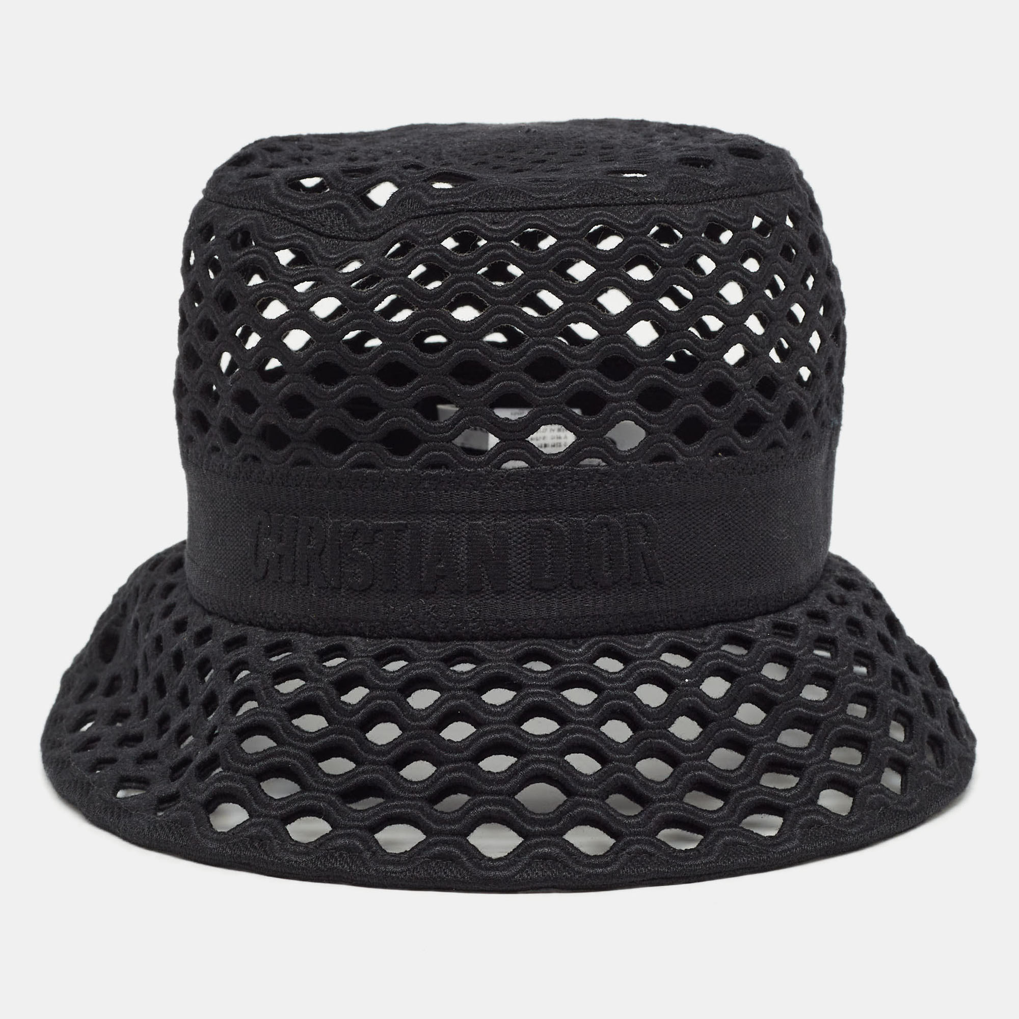 

Dior Black Mesh Bucket Hat Size