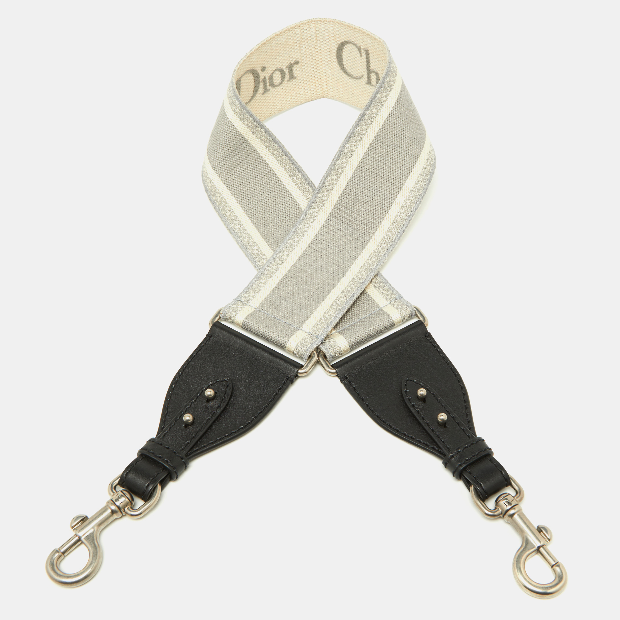 

Dior Grey/White Canvas and Leather Shoulder Bag Strap