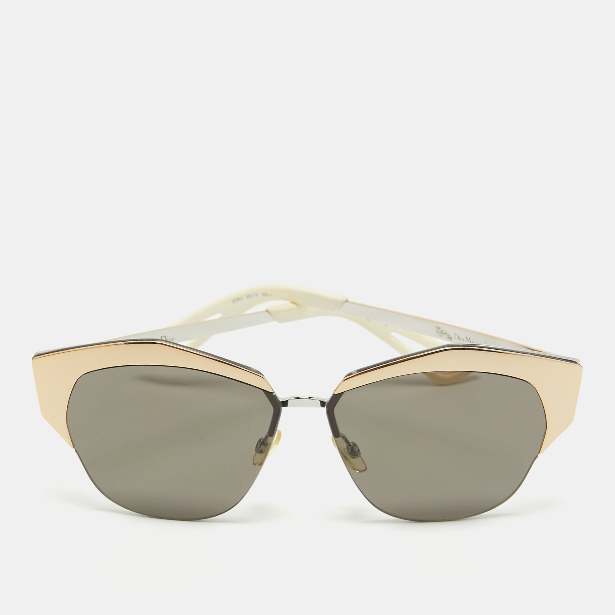 Pre-owned Dior Gold/black I1206j Mirrored Sunglasses