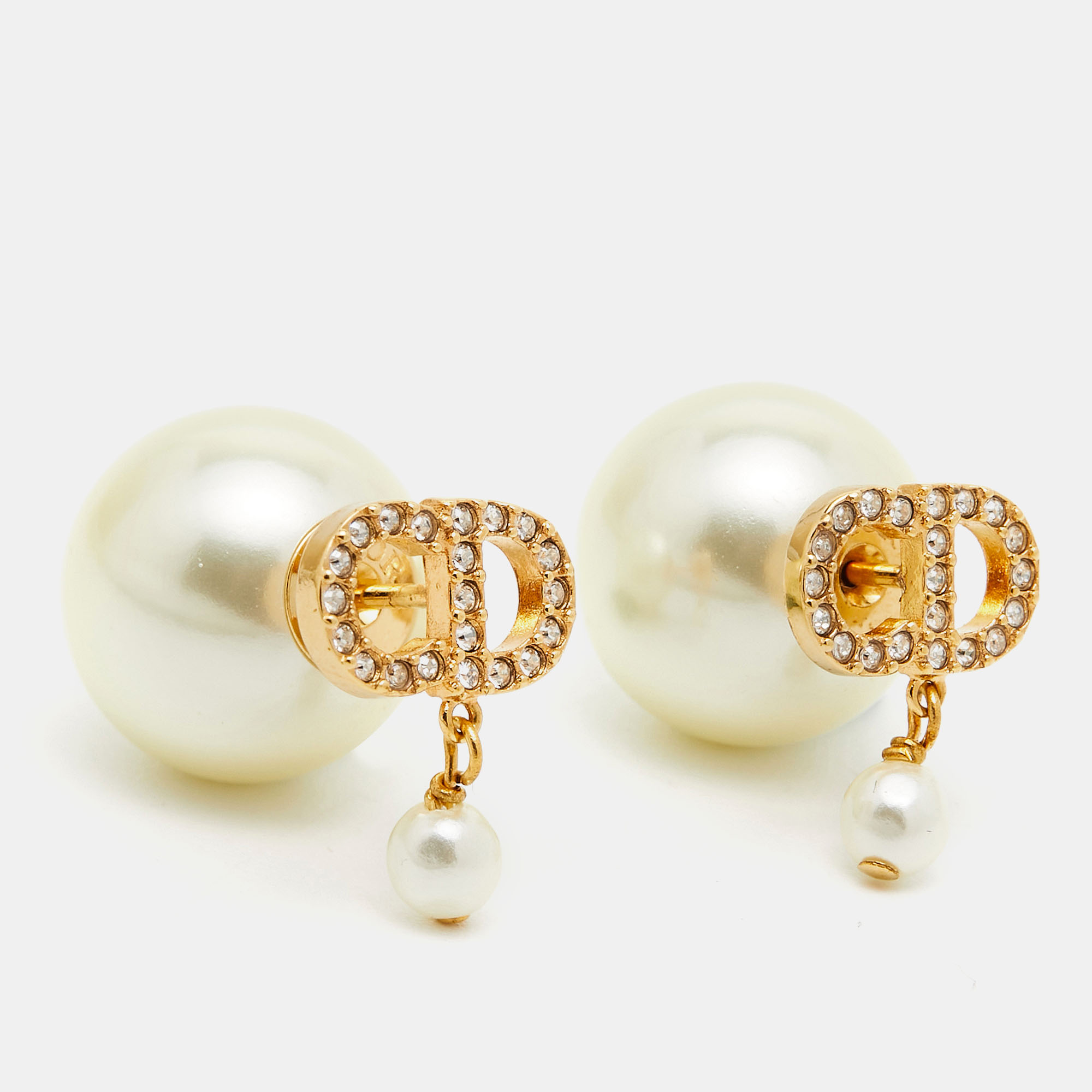 

Dior Tribales Crystal Gold Tone Earrings