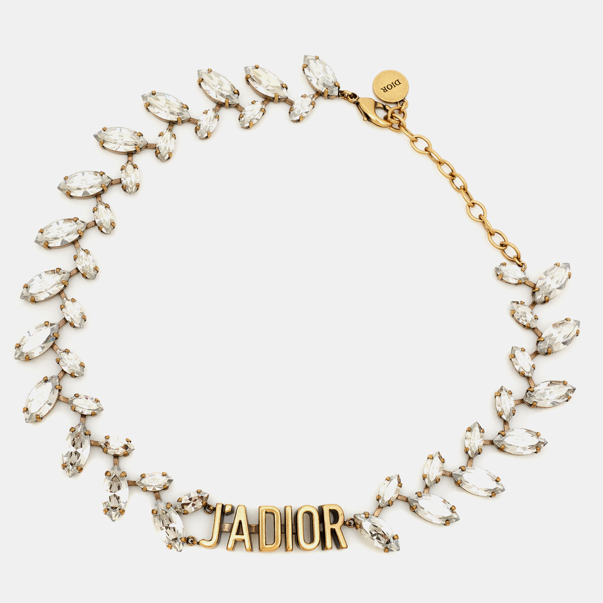 

Dior J'Adior Crystal Gold Tone Necklace