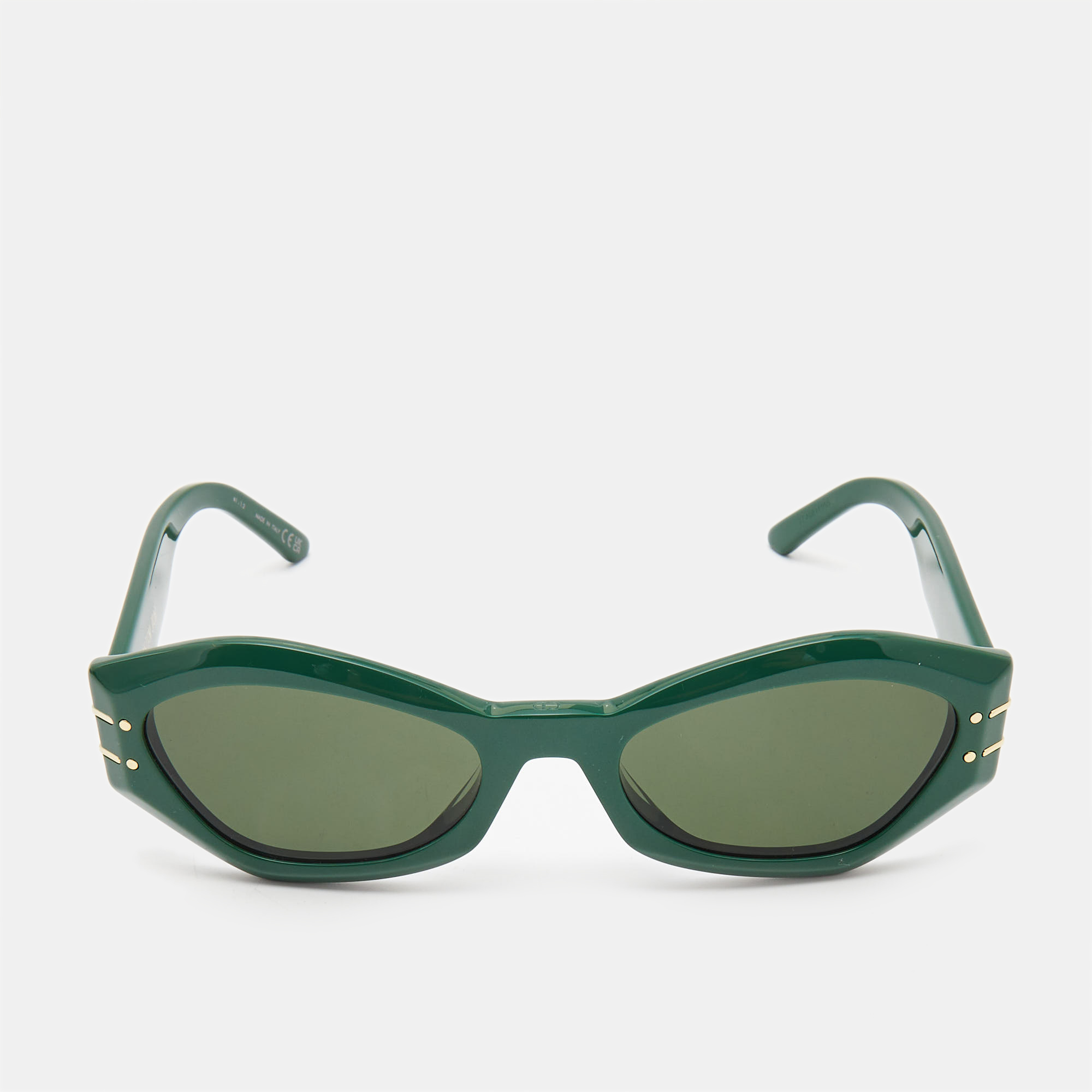 Pre-owned Dior Signature Cat Eye Sunglasses In Green
